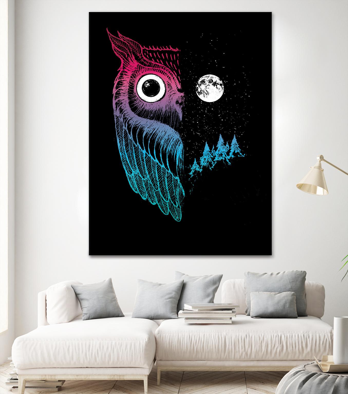 Night Owl by Michael Buxton on GIANT ART - multicolor urban/pop surrealism; contemporary; animals