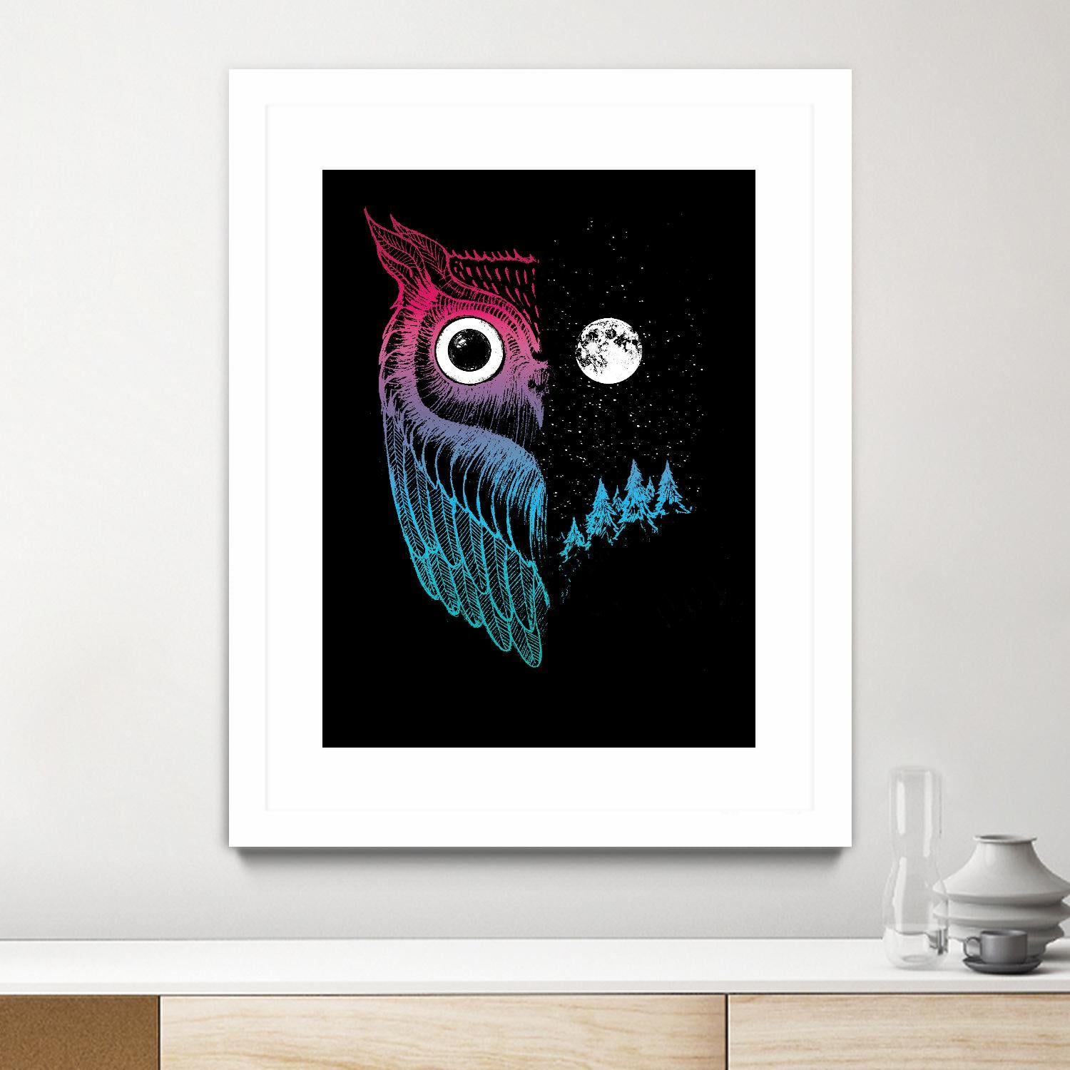 Night Owl by Michael Buxton on GIANT ART - multicolor urban/pop surrealism; contemporary; animals
