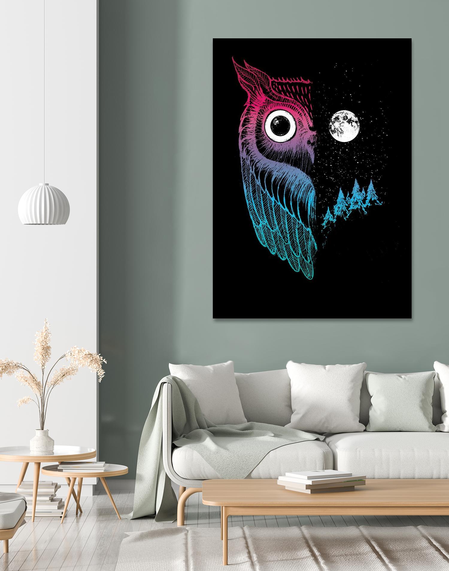 Night Owl by Michael Buxton on GIANT ART - multicolor urban/pop surrealism; contemporary; animals