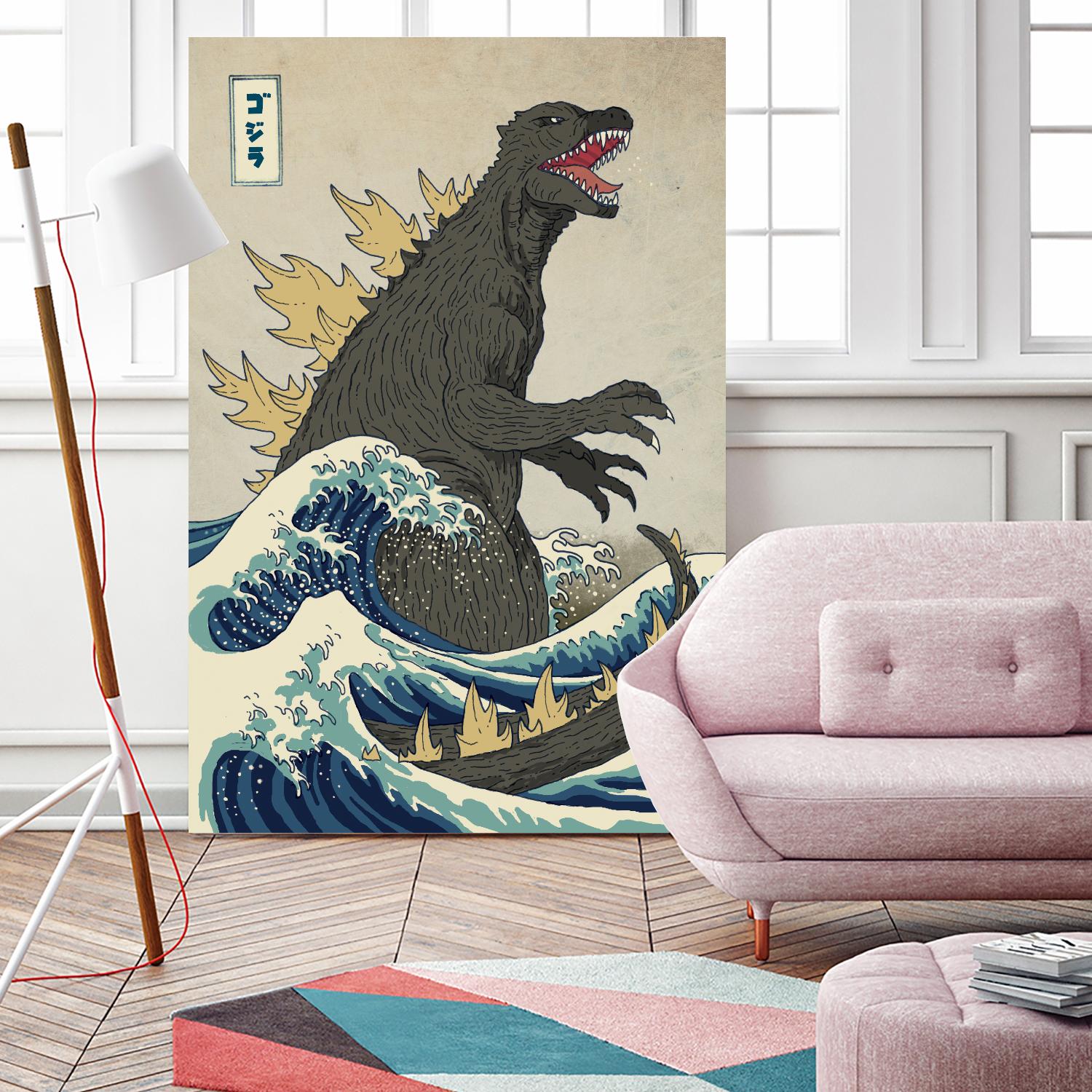 The Great Monster off Kanagawa by Michael Buxton on GIANT ART - multicolor urban/pop surrealism; contemporary