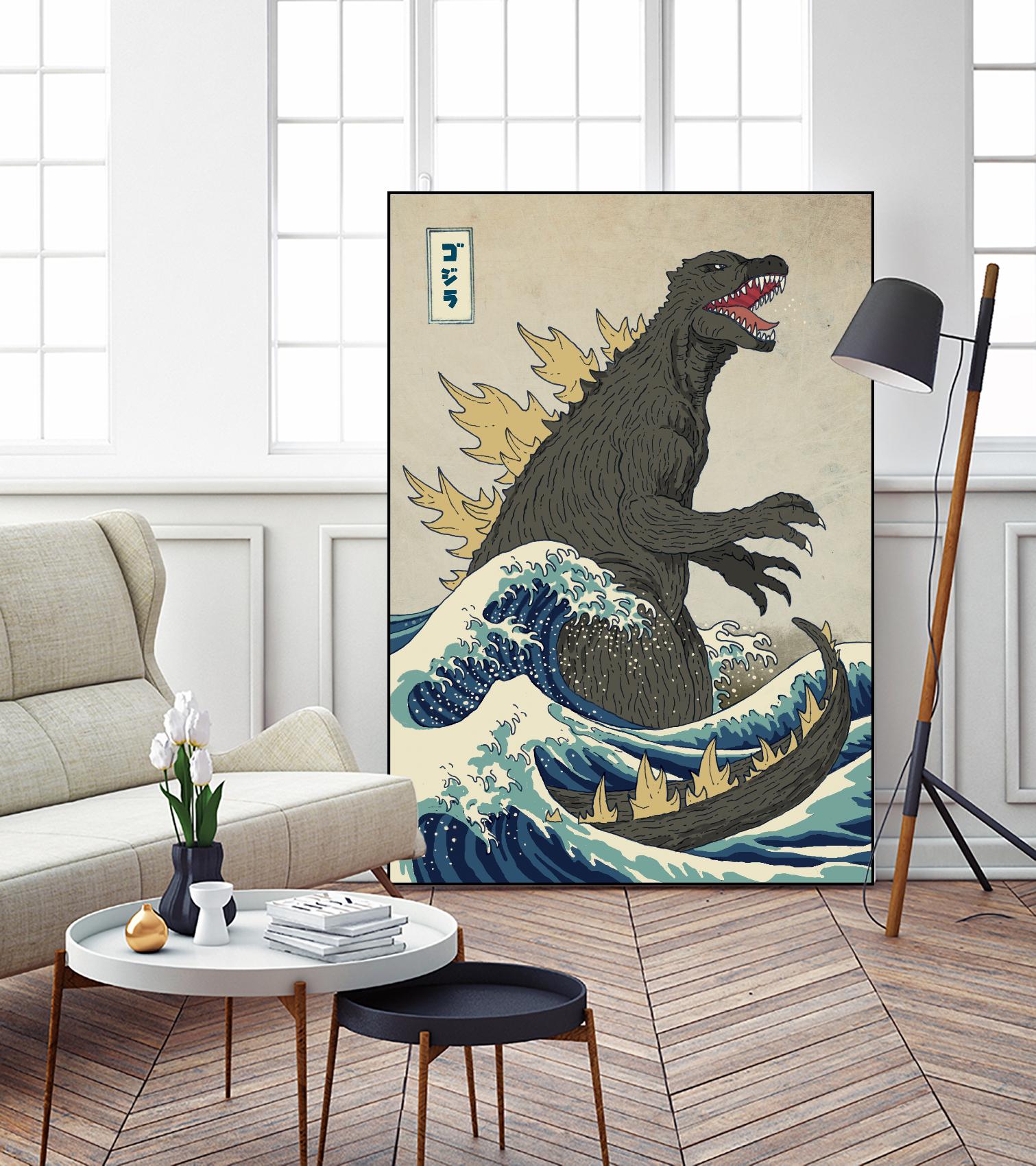 The Great Monster off Kanagawa by Michael Buxton on GIANT ART - multicolor urban/pop surrealism; contemporary
