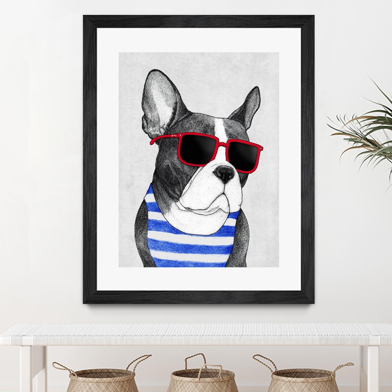 Frenchie Summer Style by Barruf on GIANT ART - multicolor urban/pop surrealism; animals