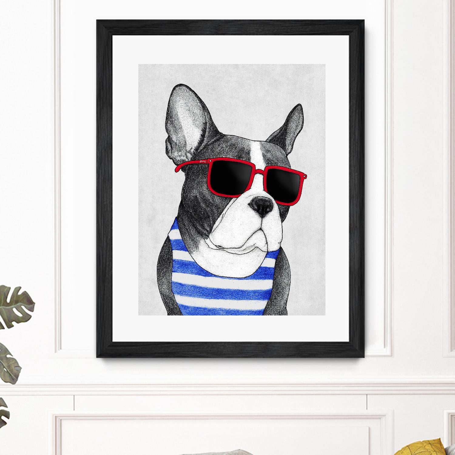 Frenchie Summer Style by Barruf on GIANT ART - multicolor urban/pop surrealism; animals