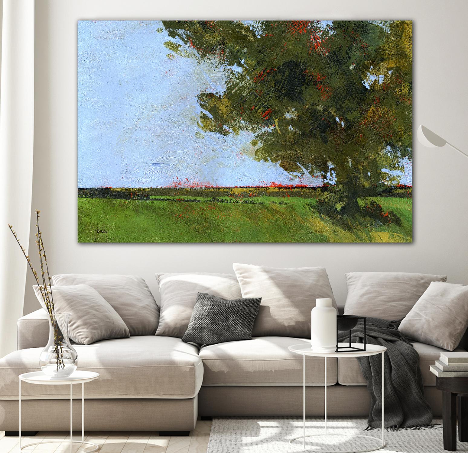 Autumn Oak and Empty Fields by Paul Bailey on GIANT ART - multicolor landscapes; contemporary