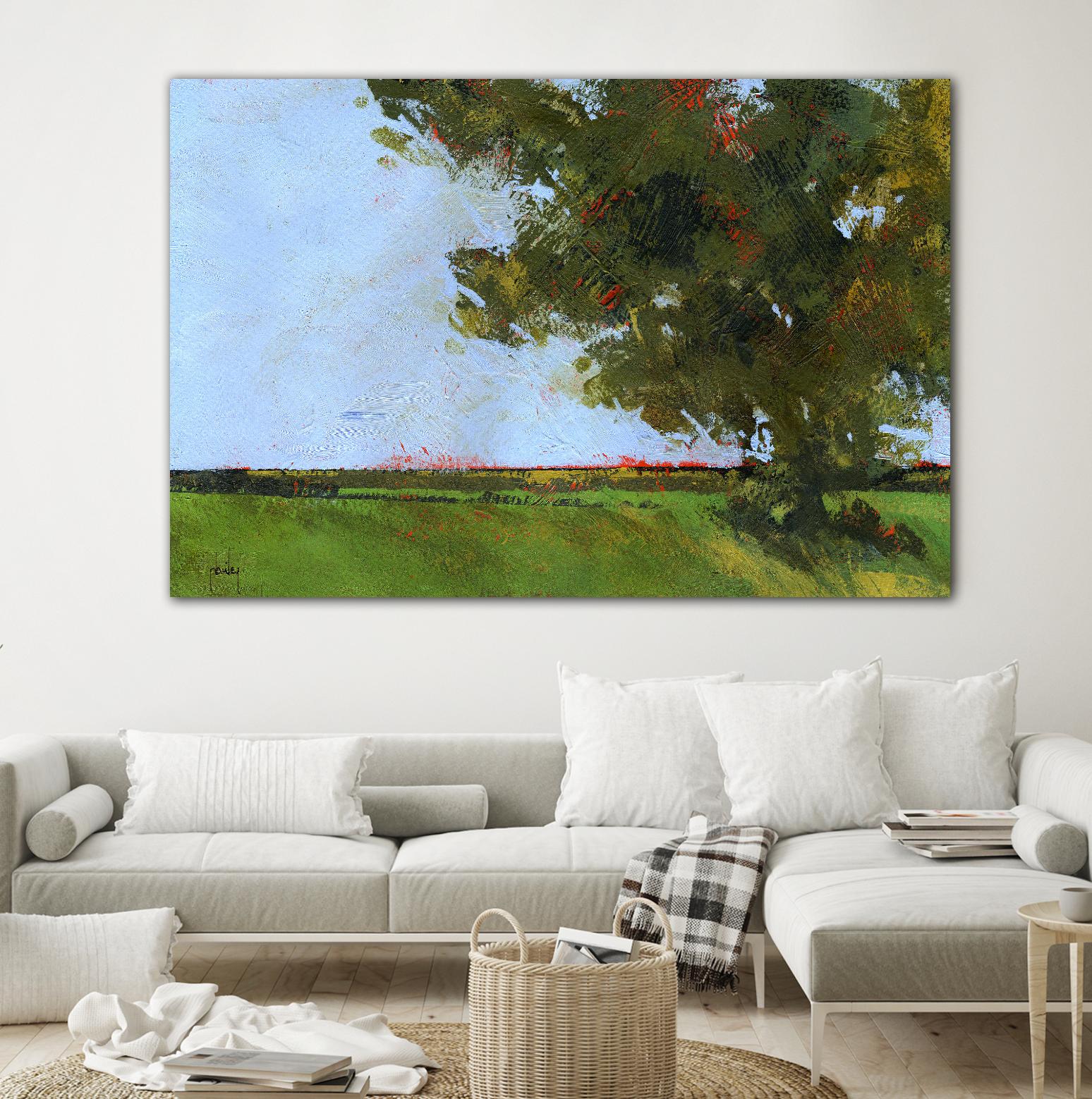 Autumn Oak and Empty Fields by Paul Bailey on GIANT ART - multicolor landscapes; contemporary