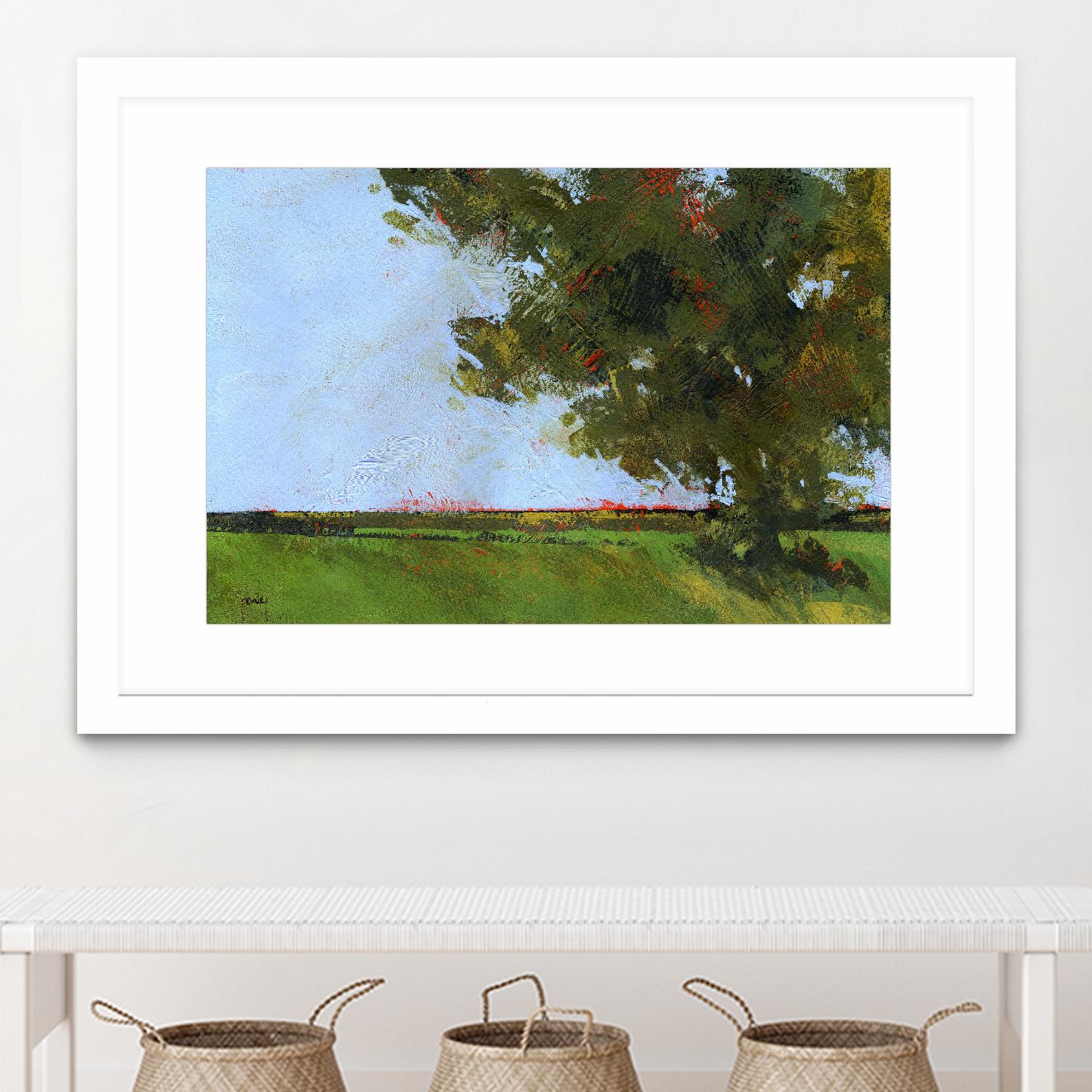 Autumn Oak and Empty Fields by Paul Bailey on GIANT ART - multicolor landscapes; contemporary