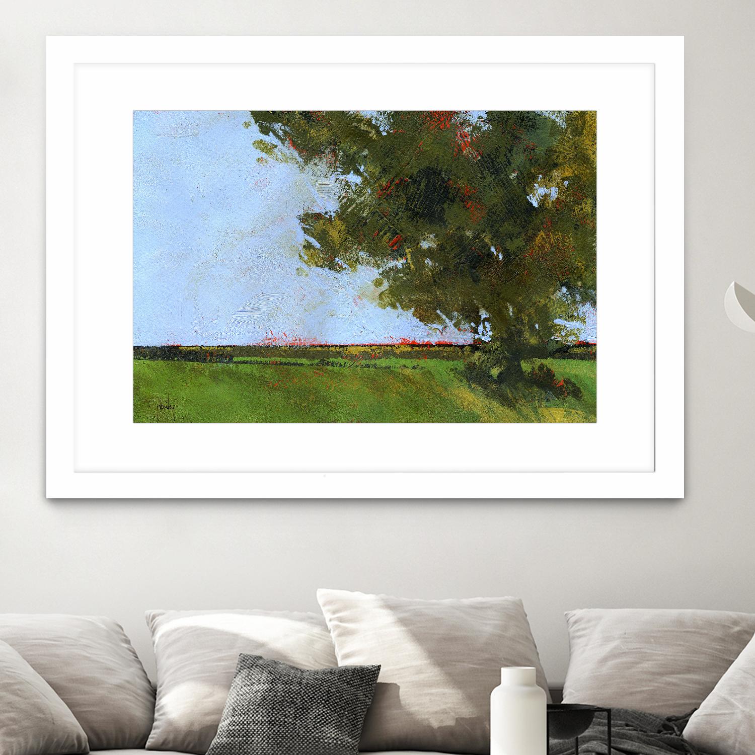 Autumn Oak and Empty Fields by Paul Bailey on GIANT ART - multicolor landscapes; contemporary