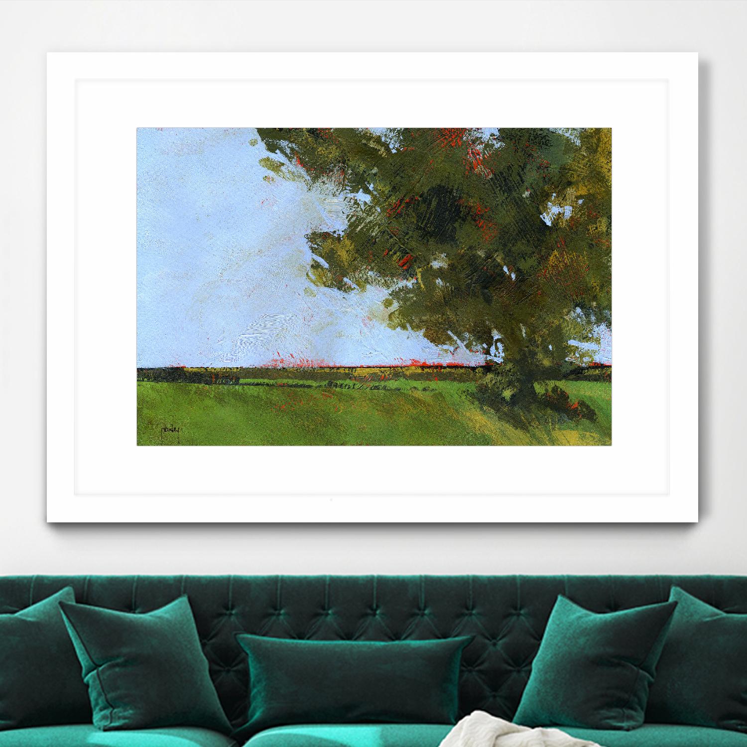 Autumn Oak and Empty Fields by Paul Bailey on GIANT ART - multicolor landscapes; contemporary