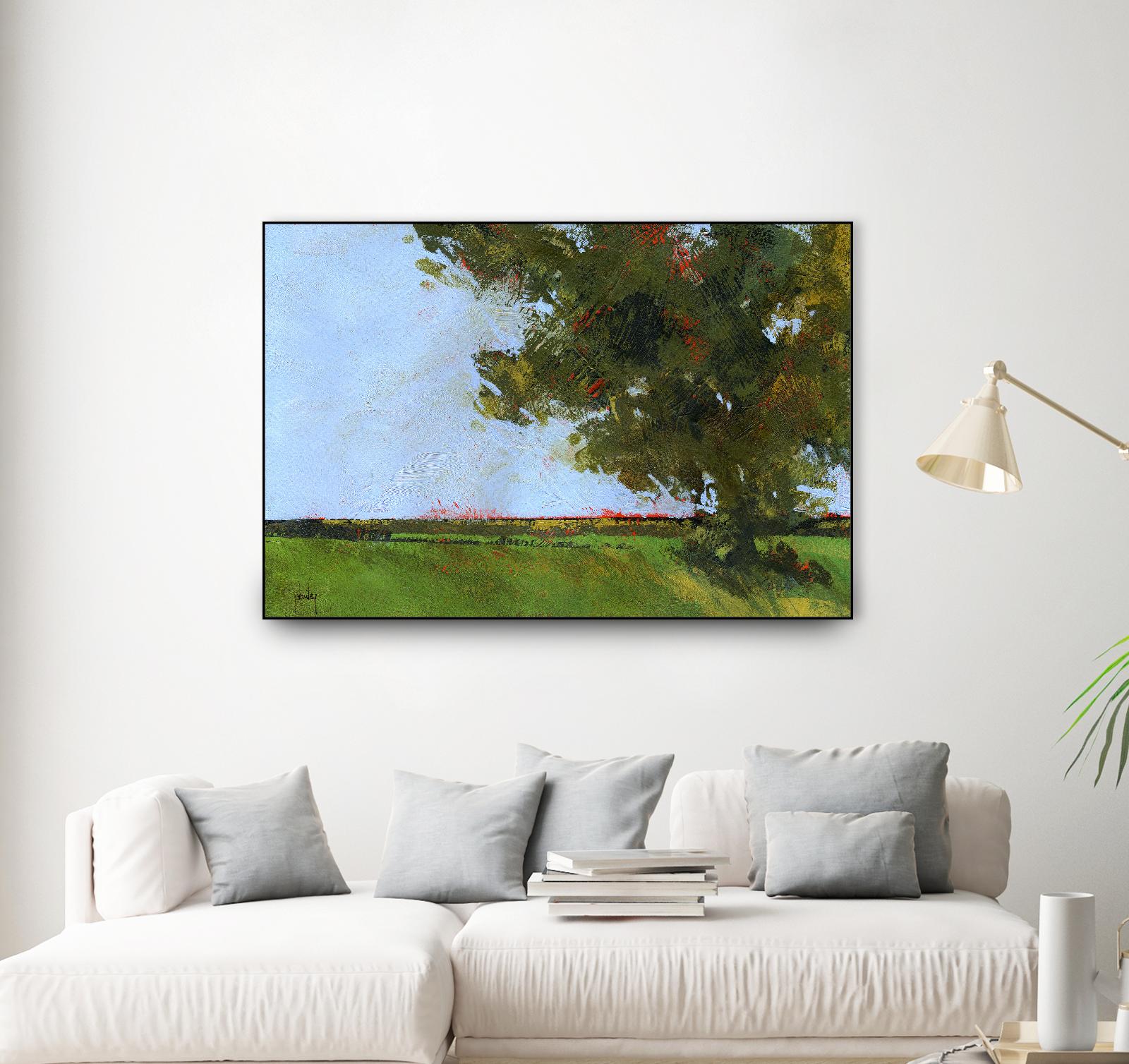 Autumn Oak and Empty Fields by Paul Bailey on GIANT ART - multicolor landscapes; contemporary