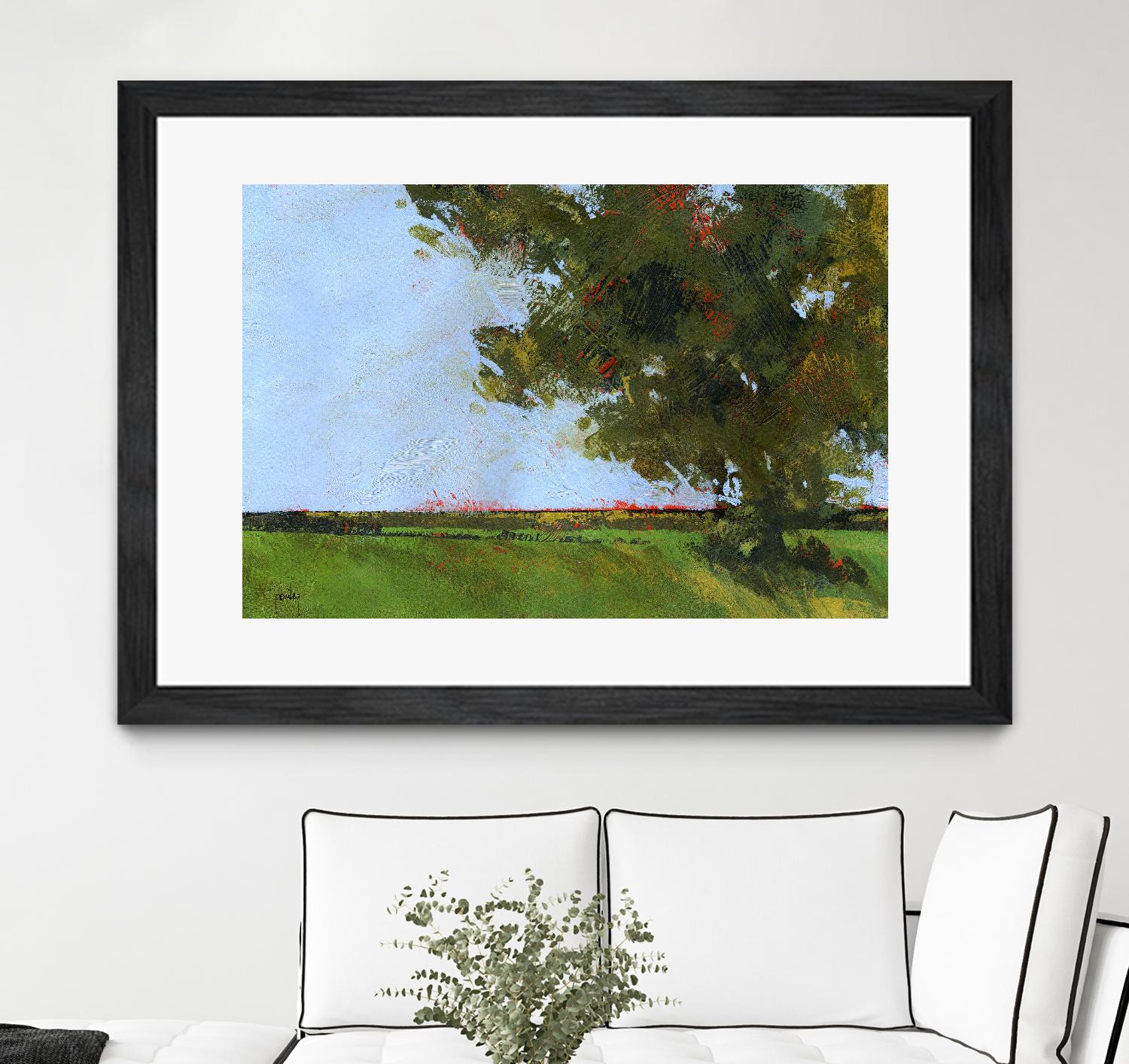 Autumn Oak and Empty Fields by Paul Bailey on GIANT ART - multicolor landscapes; contemporary