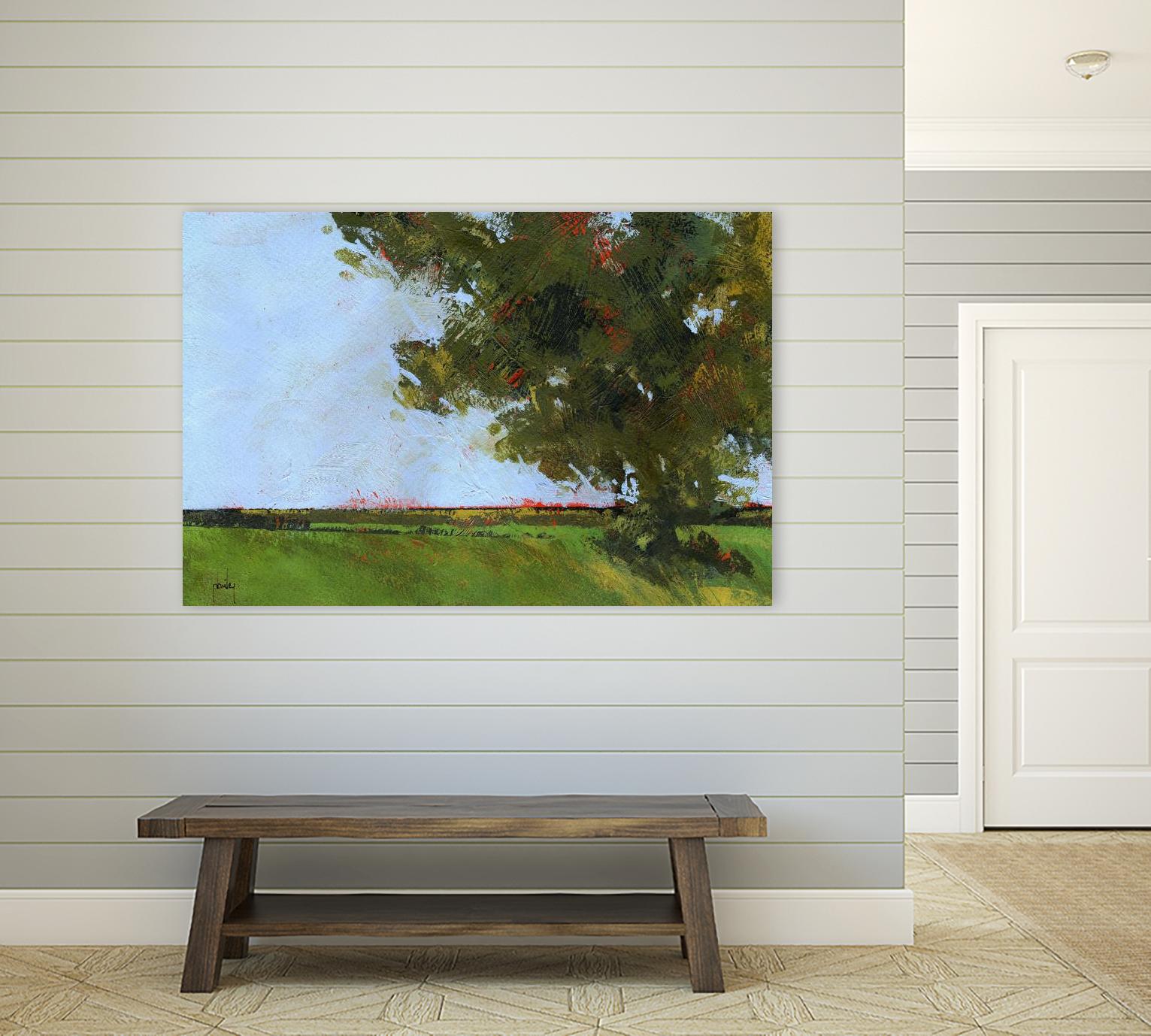 Autumn Oak and Empty Fields by Paul Bailey on GIANT ART - multicolor landscapes; contemporary