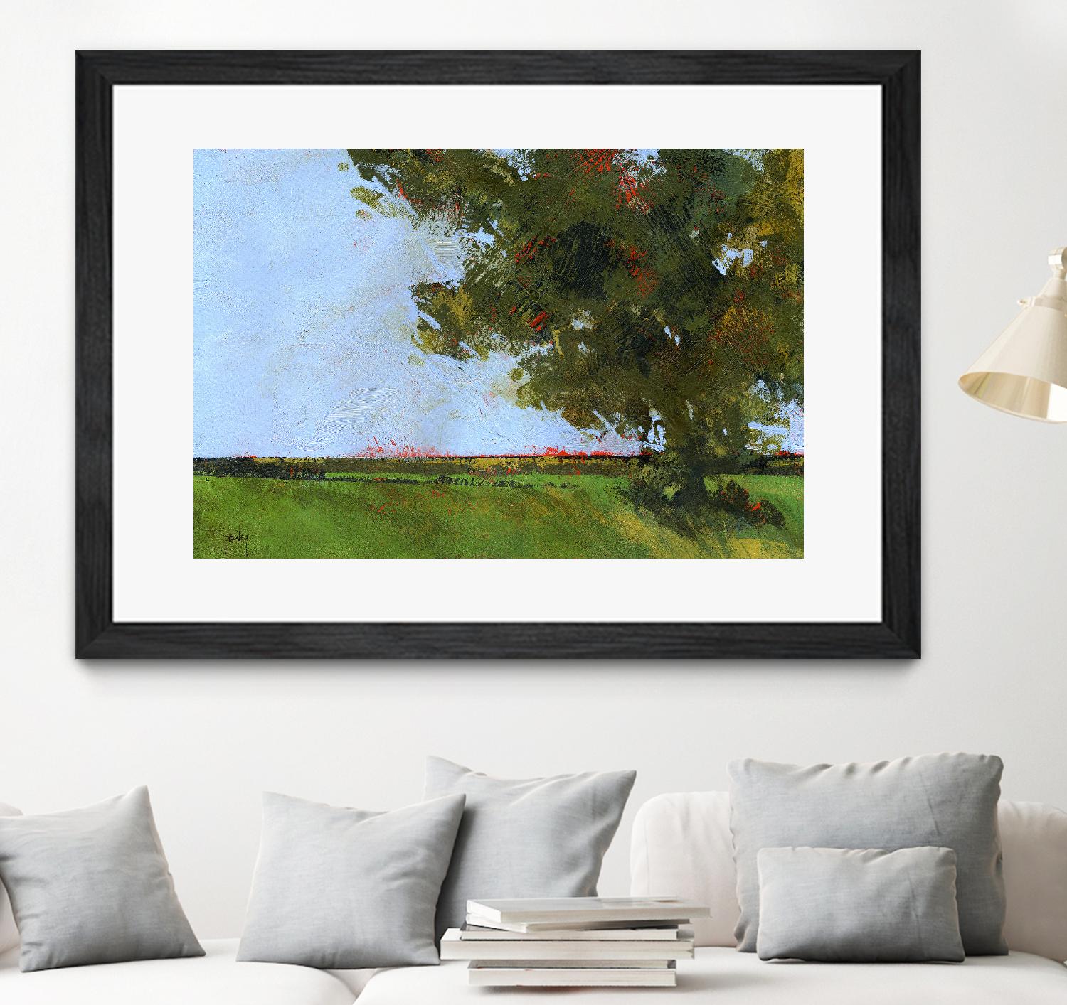 Autumn Oak and Empty Fields by Paul Bailey on GIANT ART - multicolor landscapes; contemporary