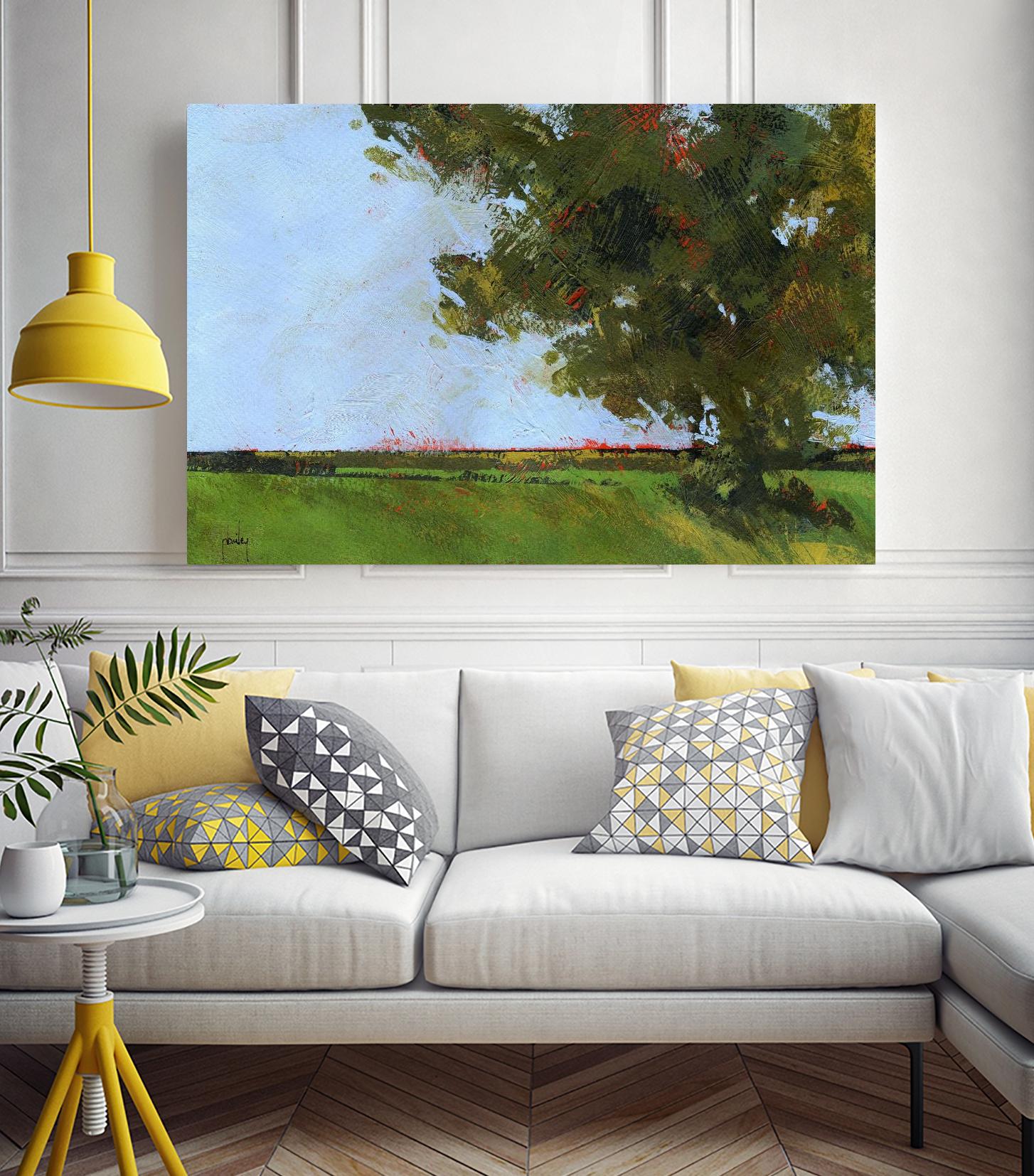 Autumn Oak and Empty Fields by Paul Bailey on GIANT ART - multicolor landscapes; contemporary