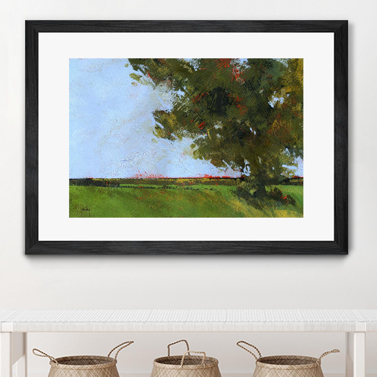 Autumn Oak and Empty Fields by Paul Bailey on GIANT ART - multicolor landscapes; contemporary