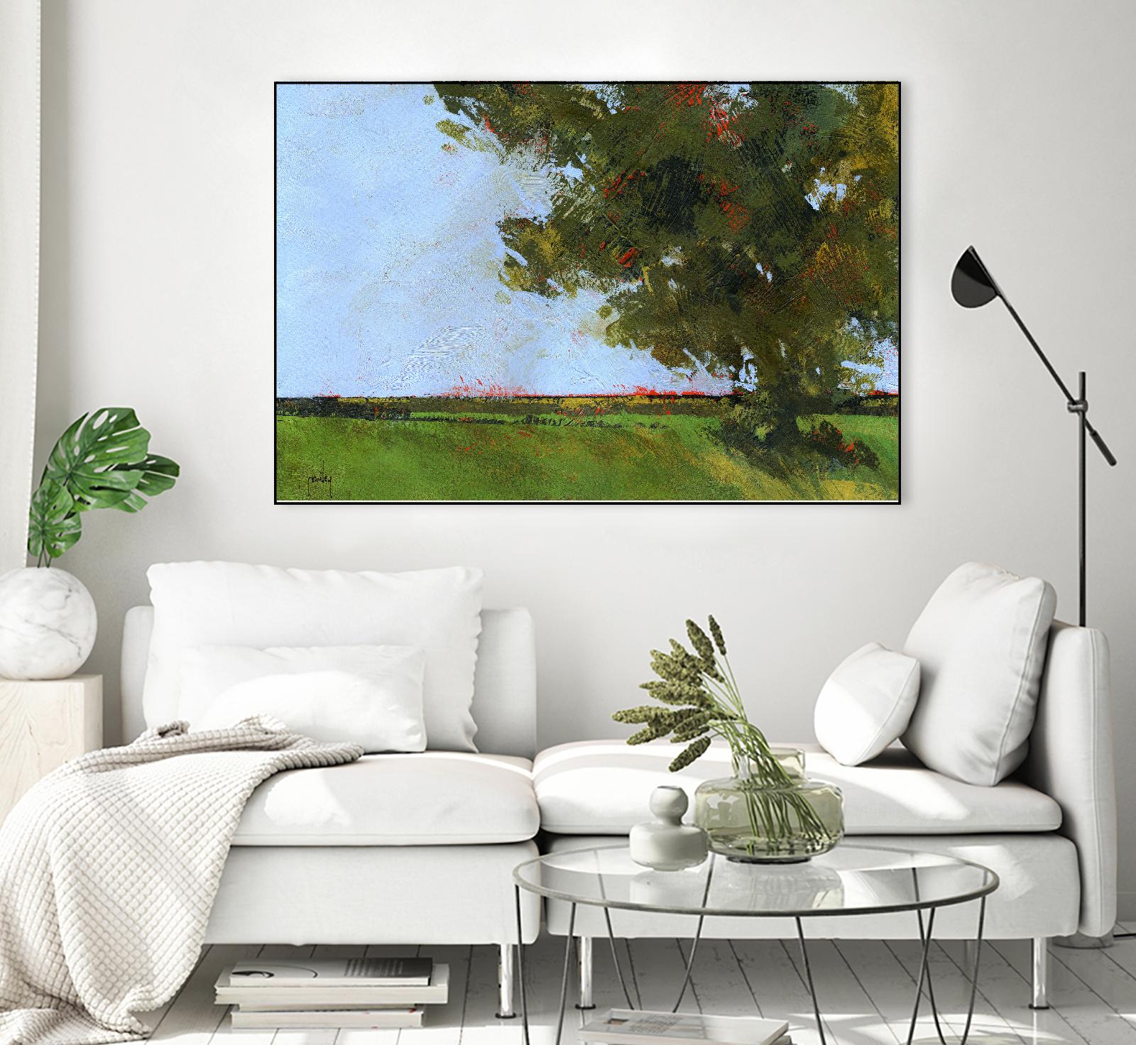 Autumn Oak and Empty Fields by Paul Bailey on GIANT ART - multicolor landscapes; contemporary