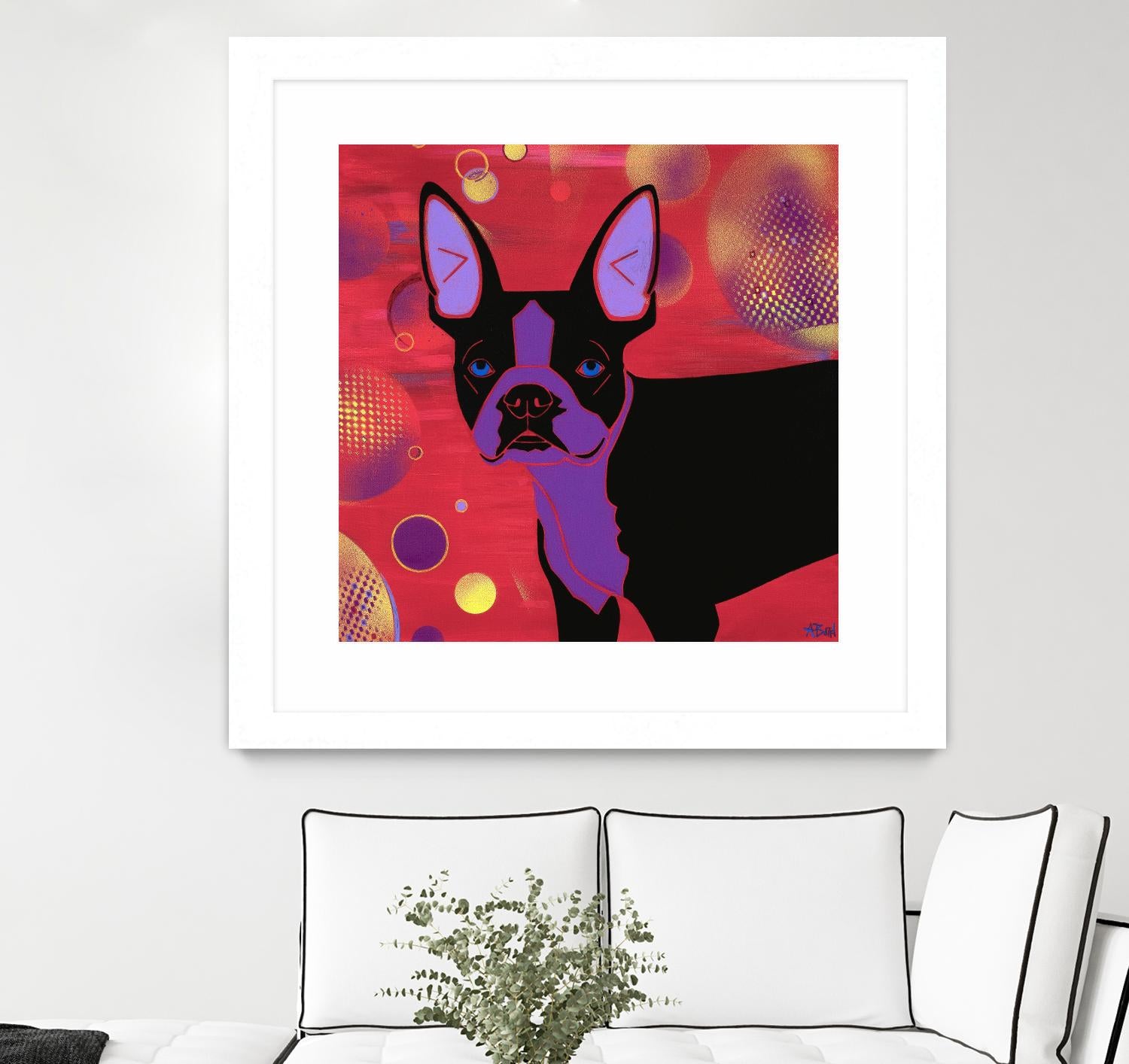 Bubbly Boston by Angela Bond on GIANT ART - multicolor animals; contemporary