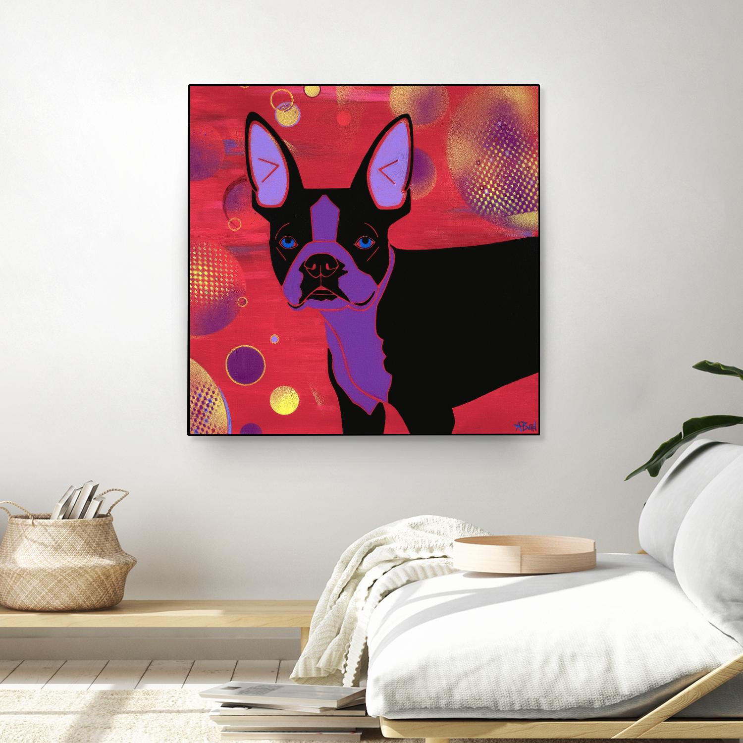 Bubbly Boston by Angela Bond on GIANT ART - multicolor animals; contemporary