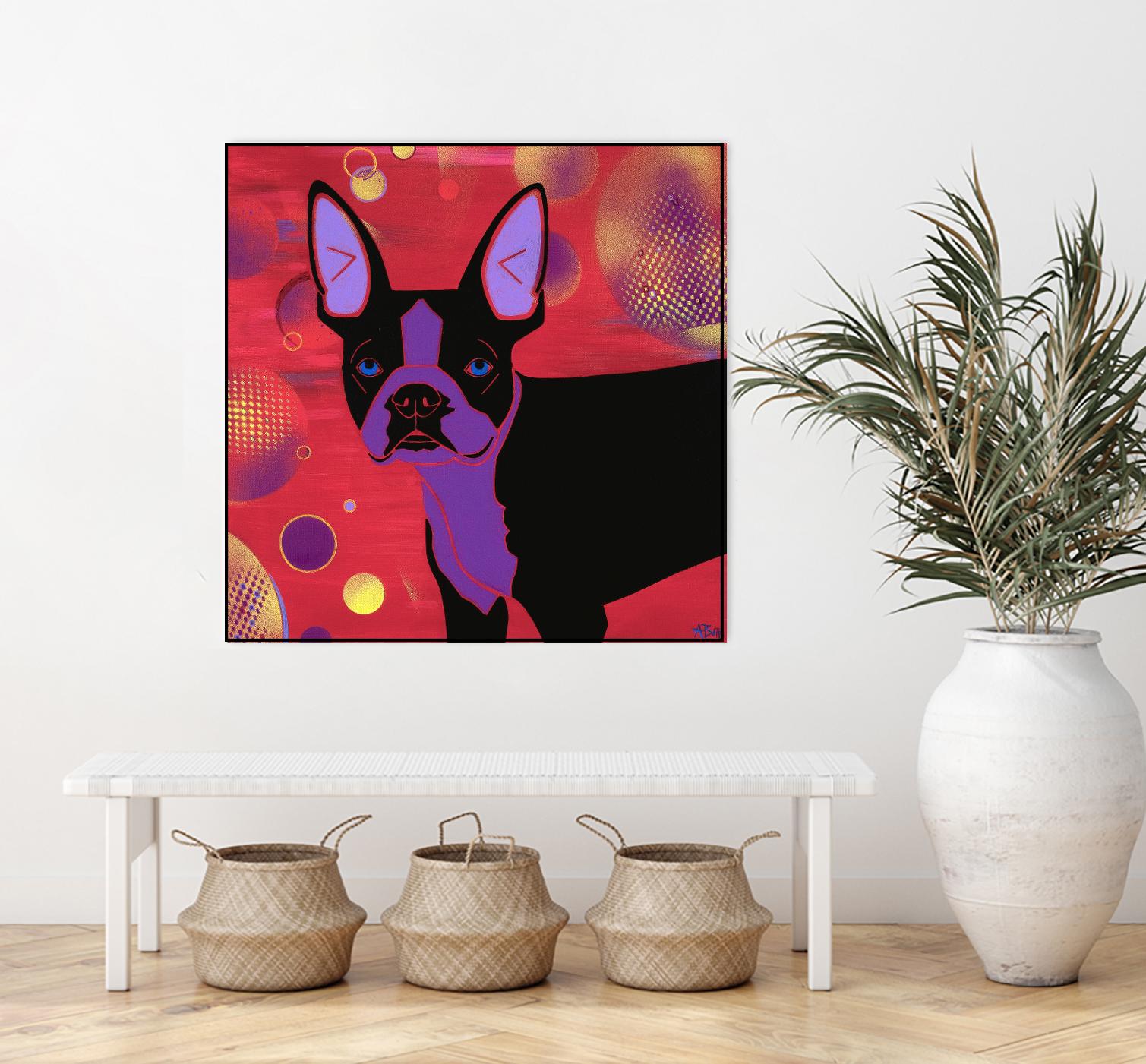 Bubbly Boston by Angela Bond on GIANT ART - multicolor animals; contemporary