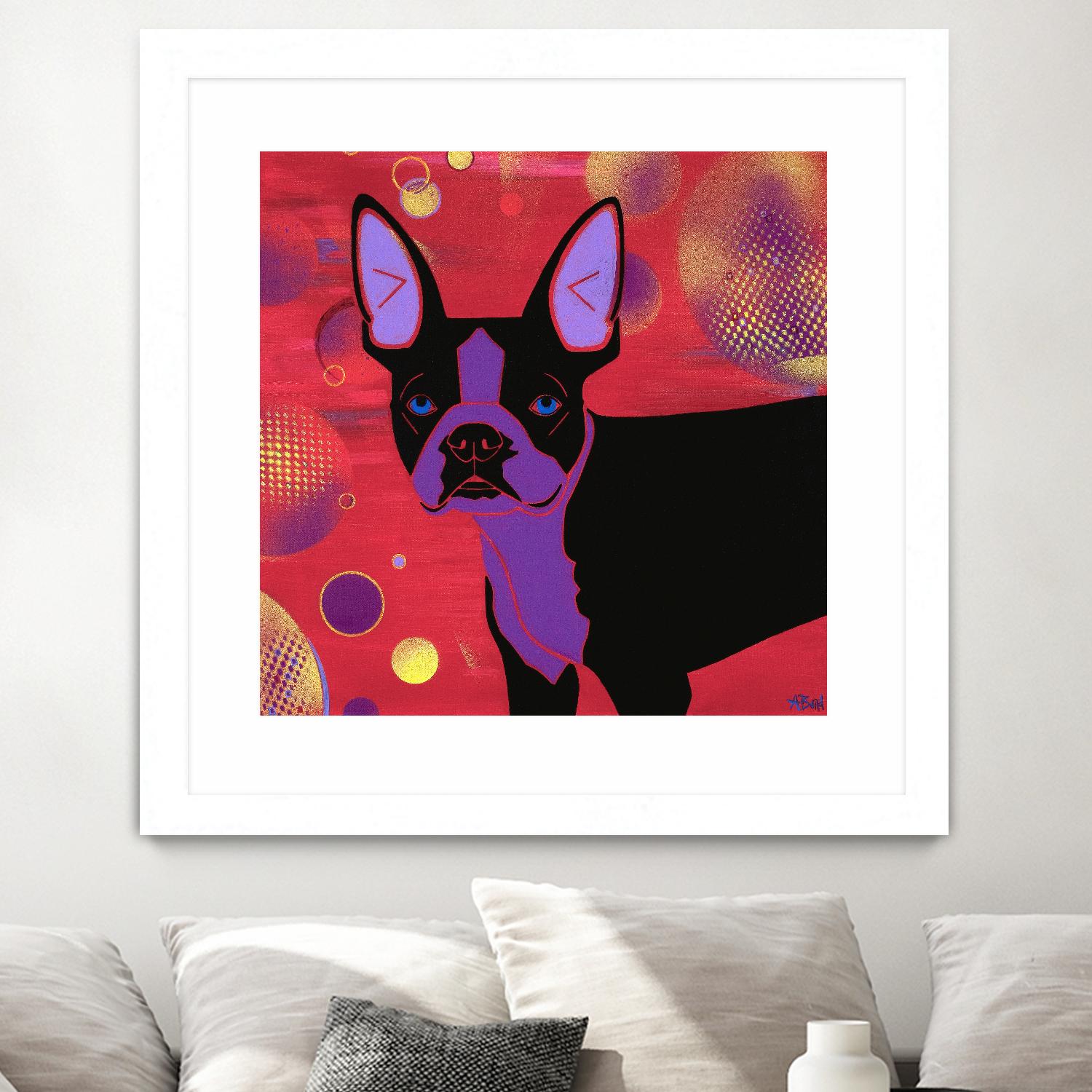 Bubbly Boston by Angela Bond on GIANT ART - multicolor animals; contemporary