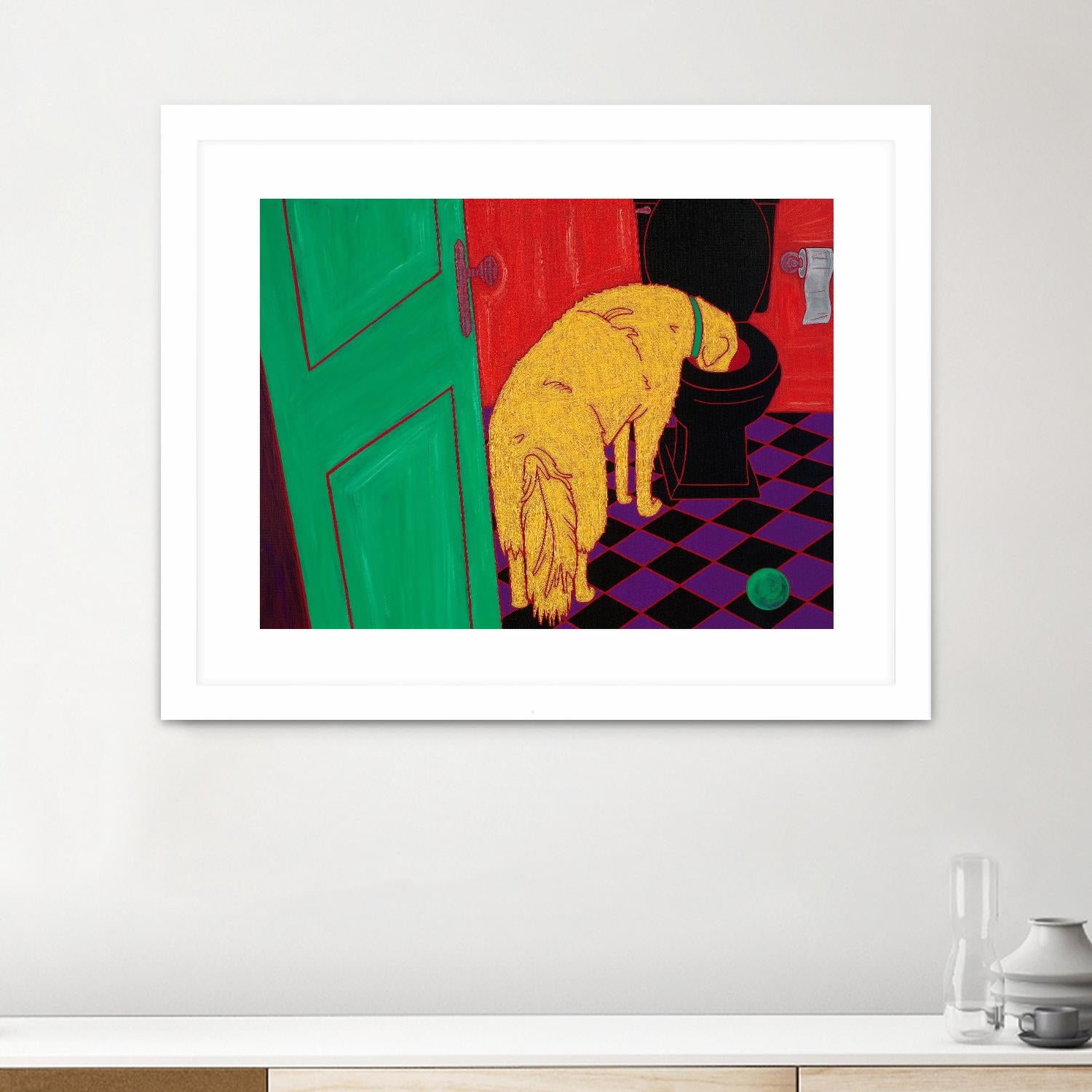 Drinking Problem by Angela Bond on GIANT ART - multicolor animals; contemporary