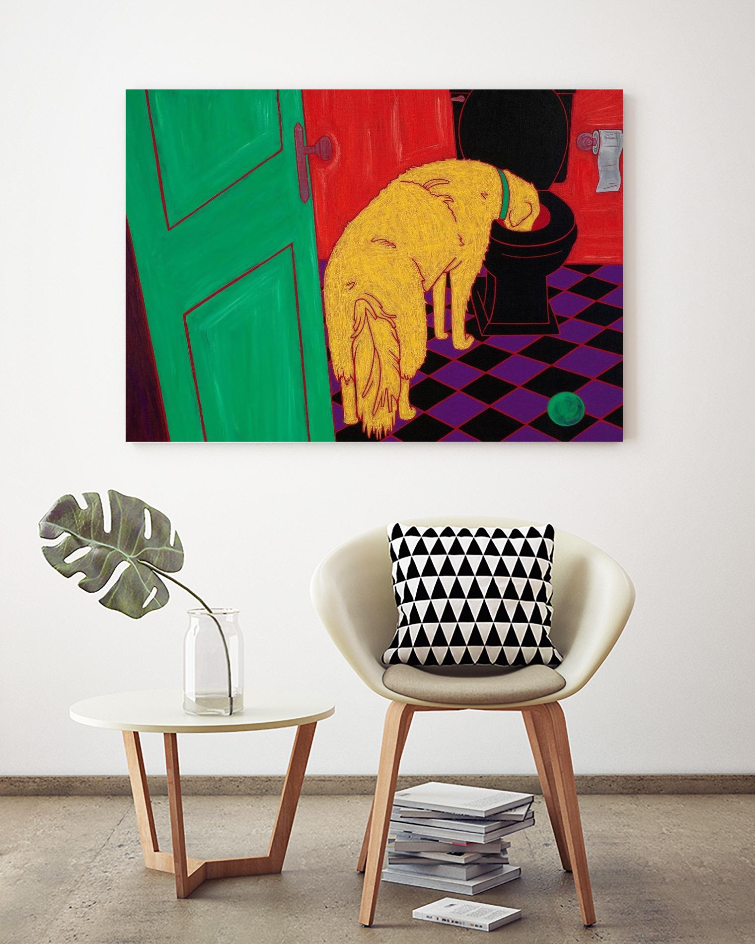 Drinking Problem by Angela Bond on GIANT ART - multicolor animals; contemporary