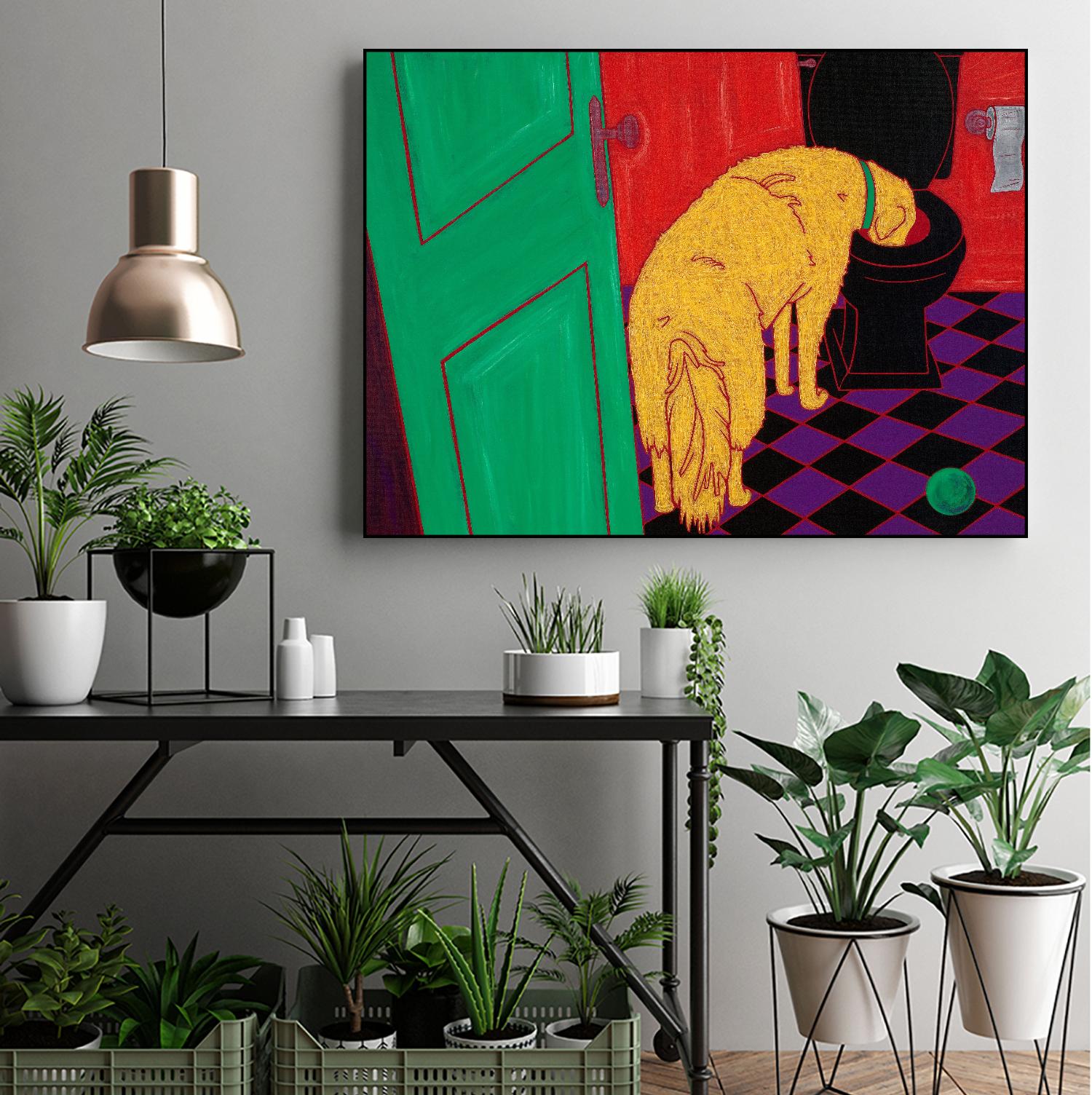 Drinking Problem by Angela Bond on GIANT ART - multicolor animals; contemporary