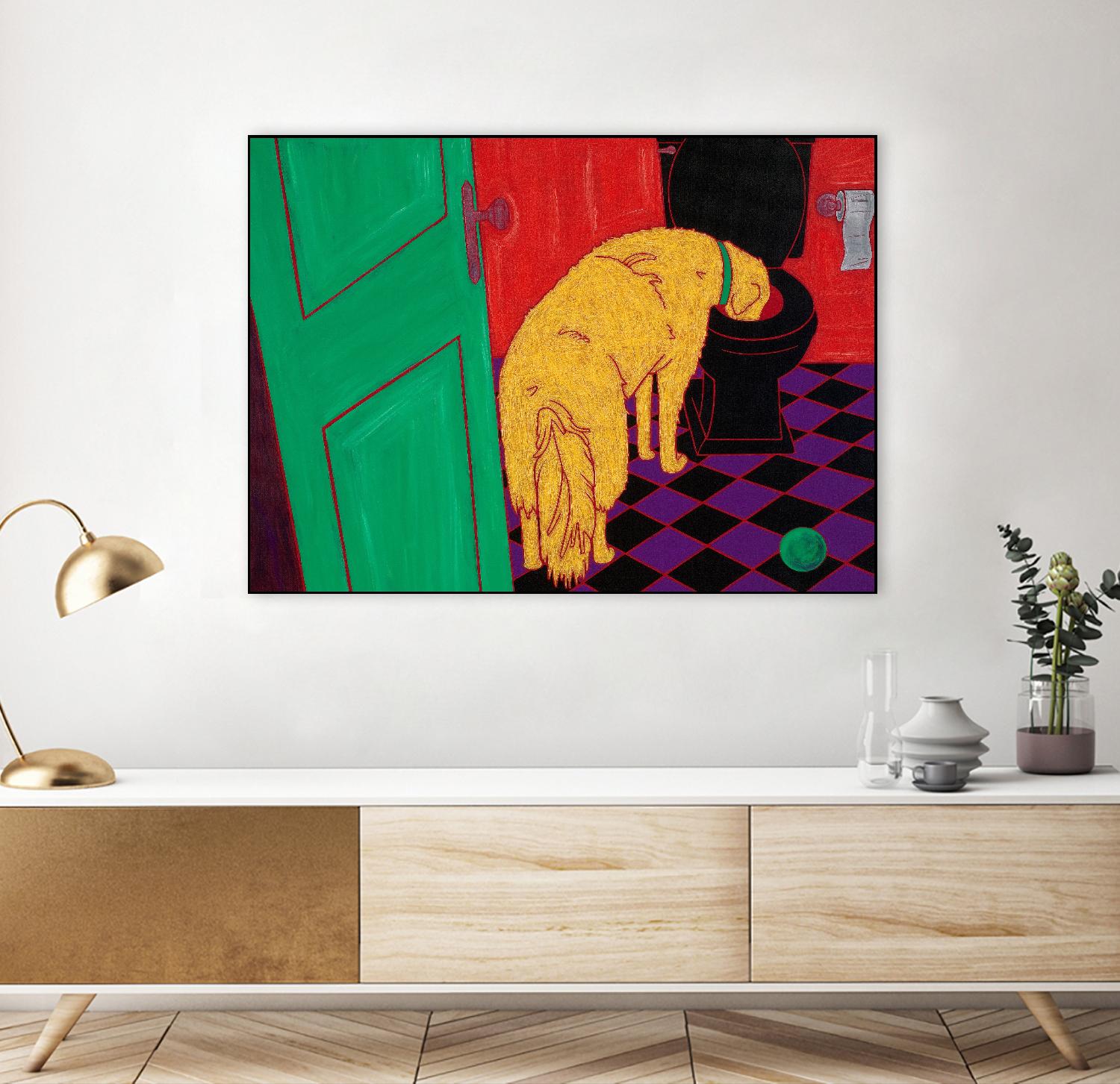 Drinking Problem by Angela Bond on GIANT ART - multicolor animals; contemporary