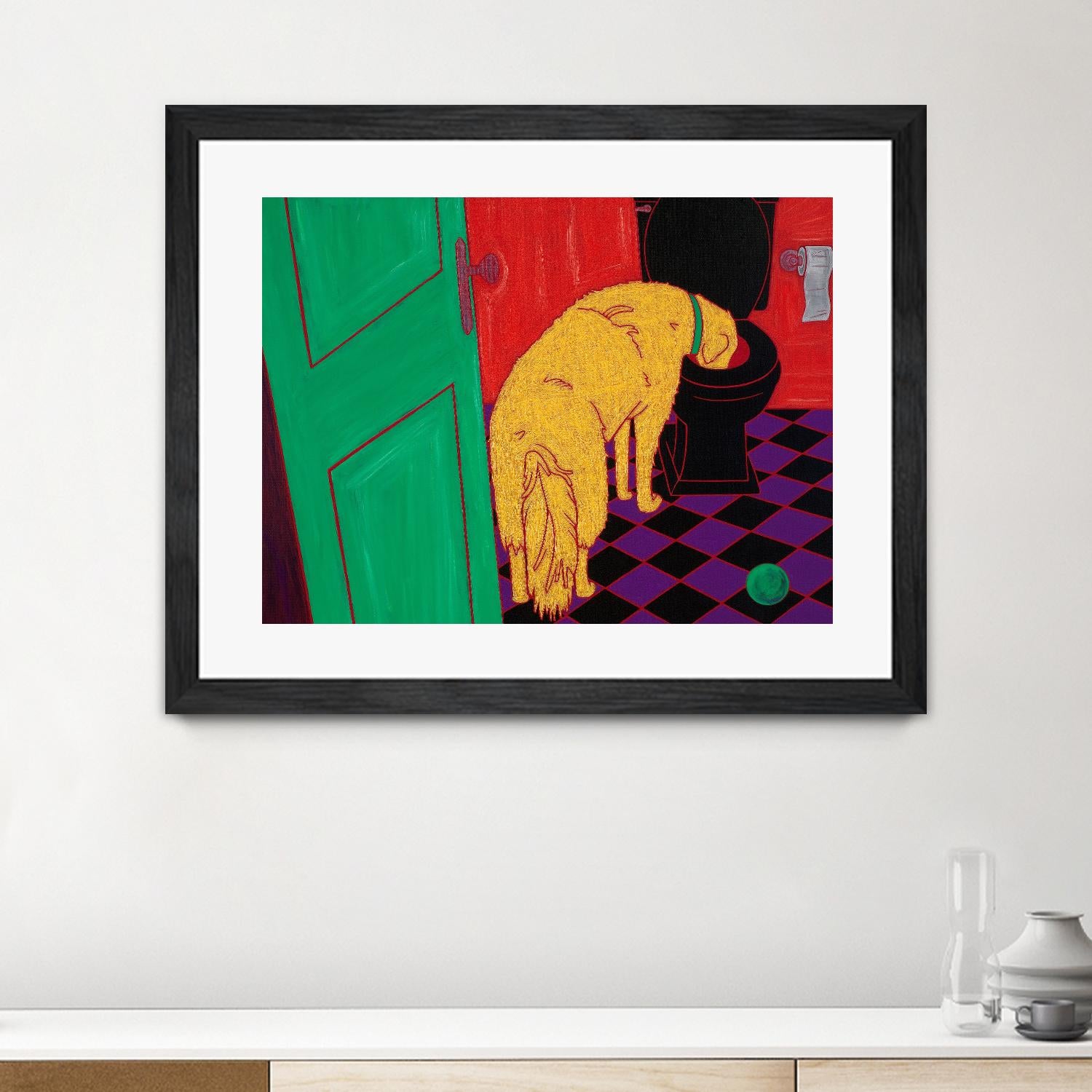 Drinking Problem by Angela Bond on GIANT ART - multicolor animals; contemporary