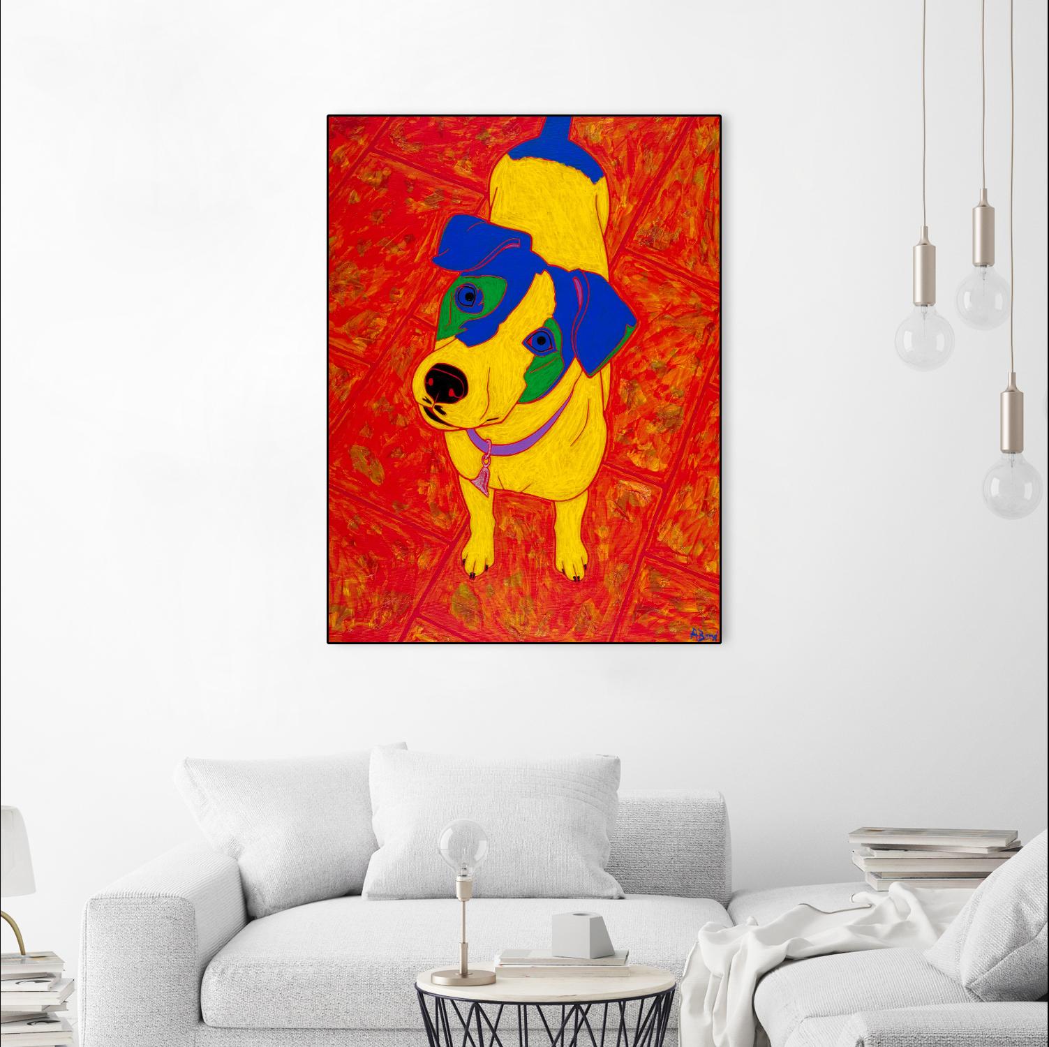 Feisty Jack Russell by Angela Bond on GIANT ART - multicolor animals; contemporary