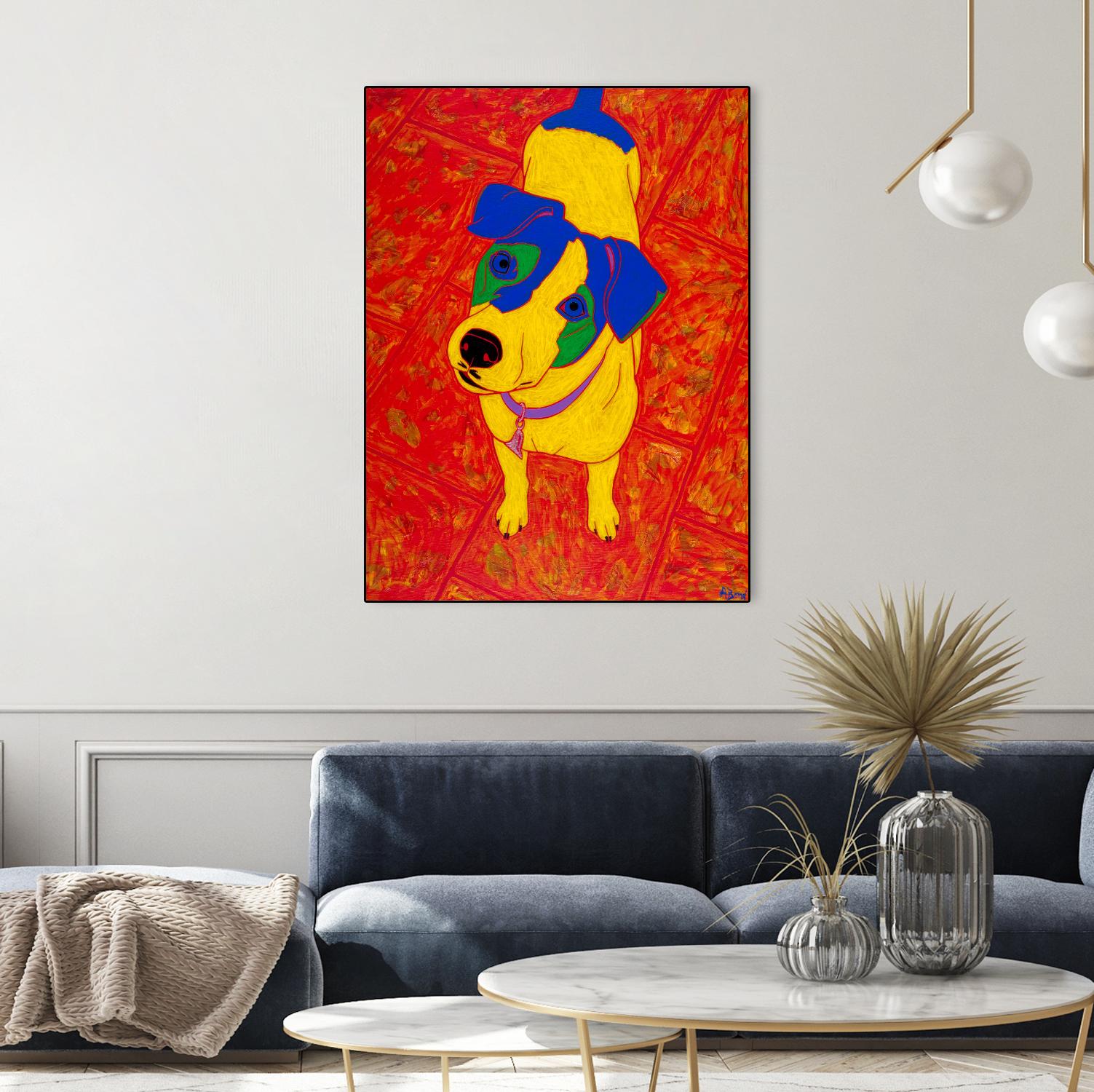 Feisty Jack Russell by Angela Bond on GIANT ART - multicolor animals; contemporary