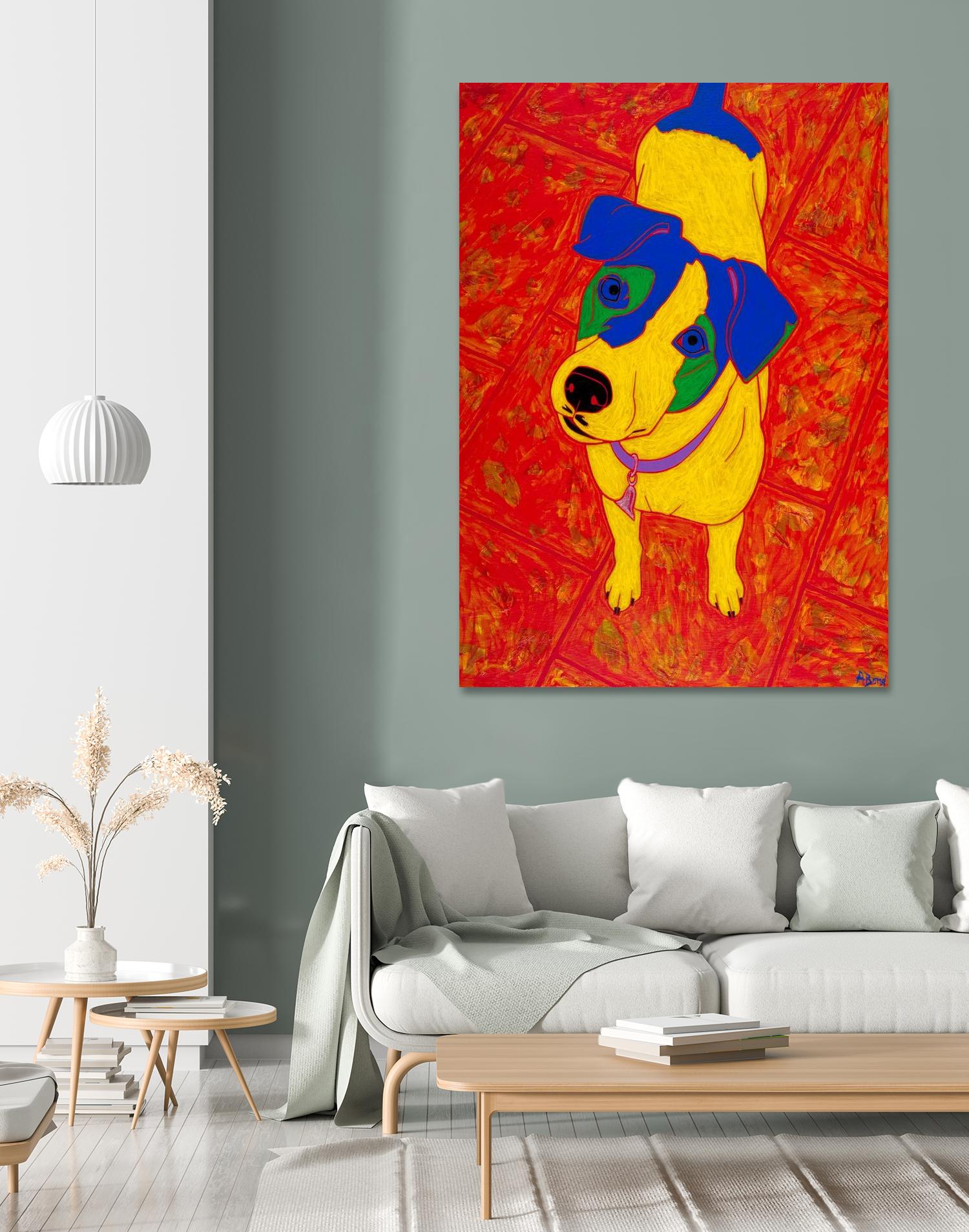 Feisty Jack Russell by Angela Bond on GIANT ART - multicolor animals; contemporary