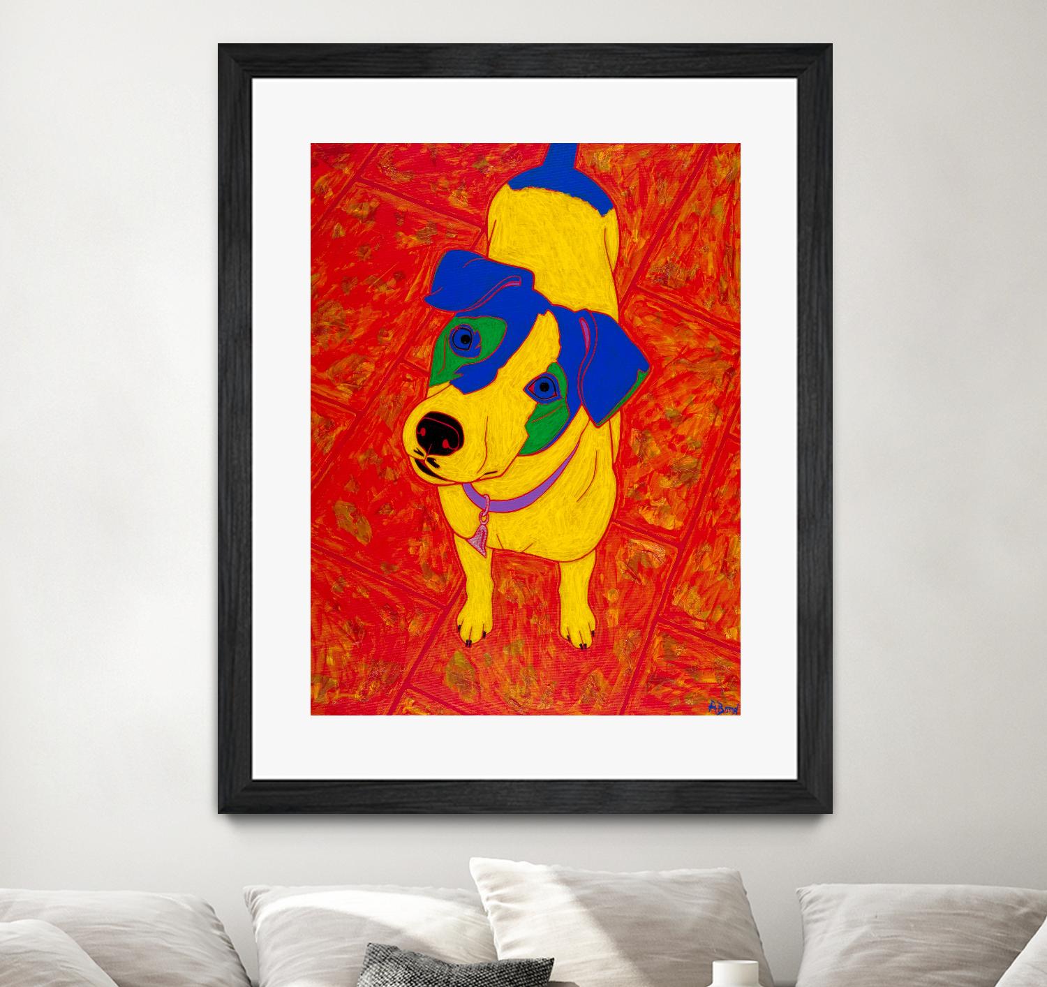 Feisty Jack Russell by Angela Bond on GIANT ART - multicolor animals; contemporary
