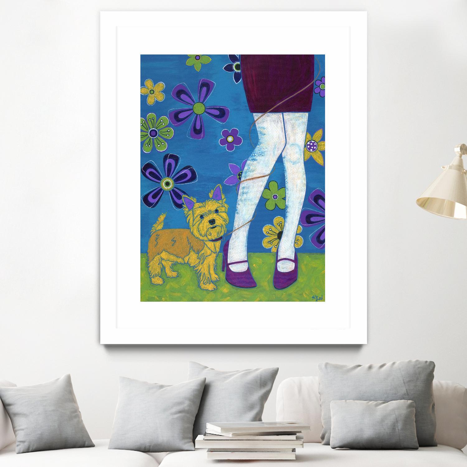 The Yorkie Fandango by Angela Bond on GIANT ART - multicolor animals; contemporary