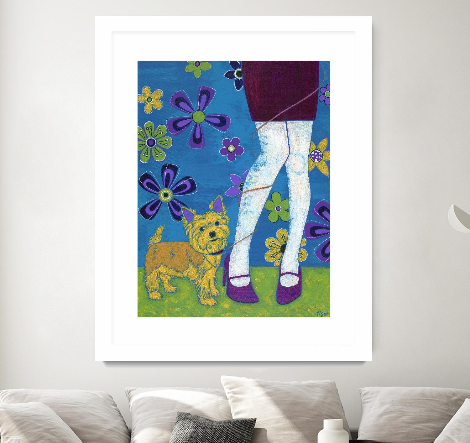 The Yorkie Fandango by Angela Bond on GIANT ART - multicolor animals; contemporary