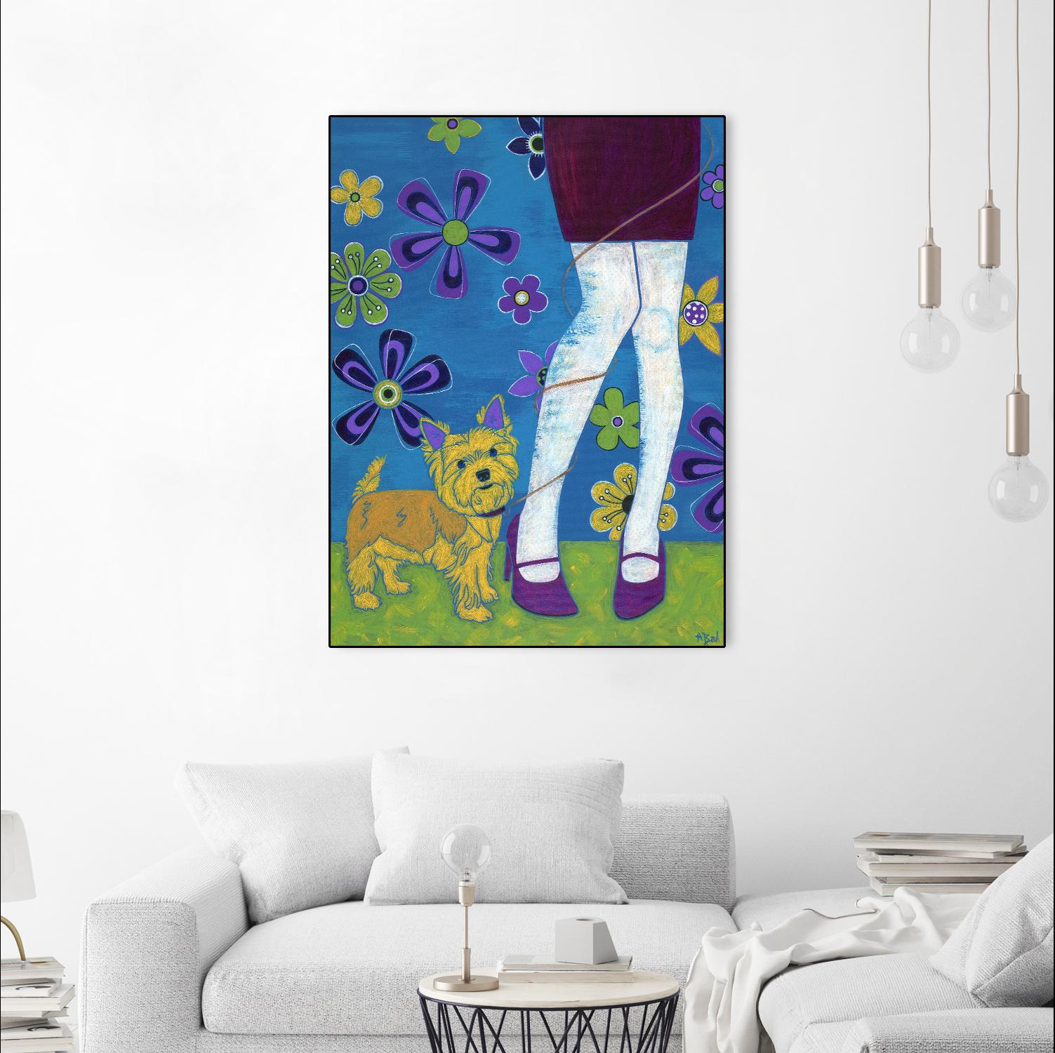 The Yorkie Fandango by Angela Bond on GIANT ART - multicolor animals; contemporary