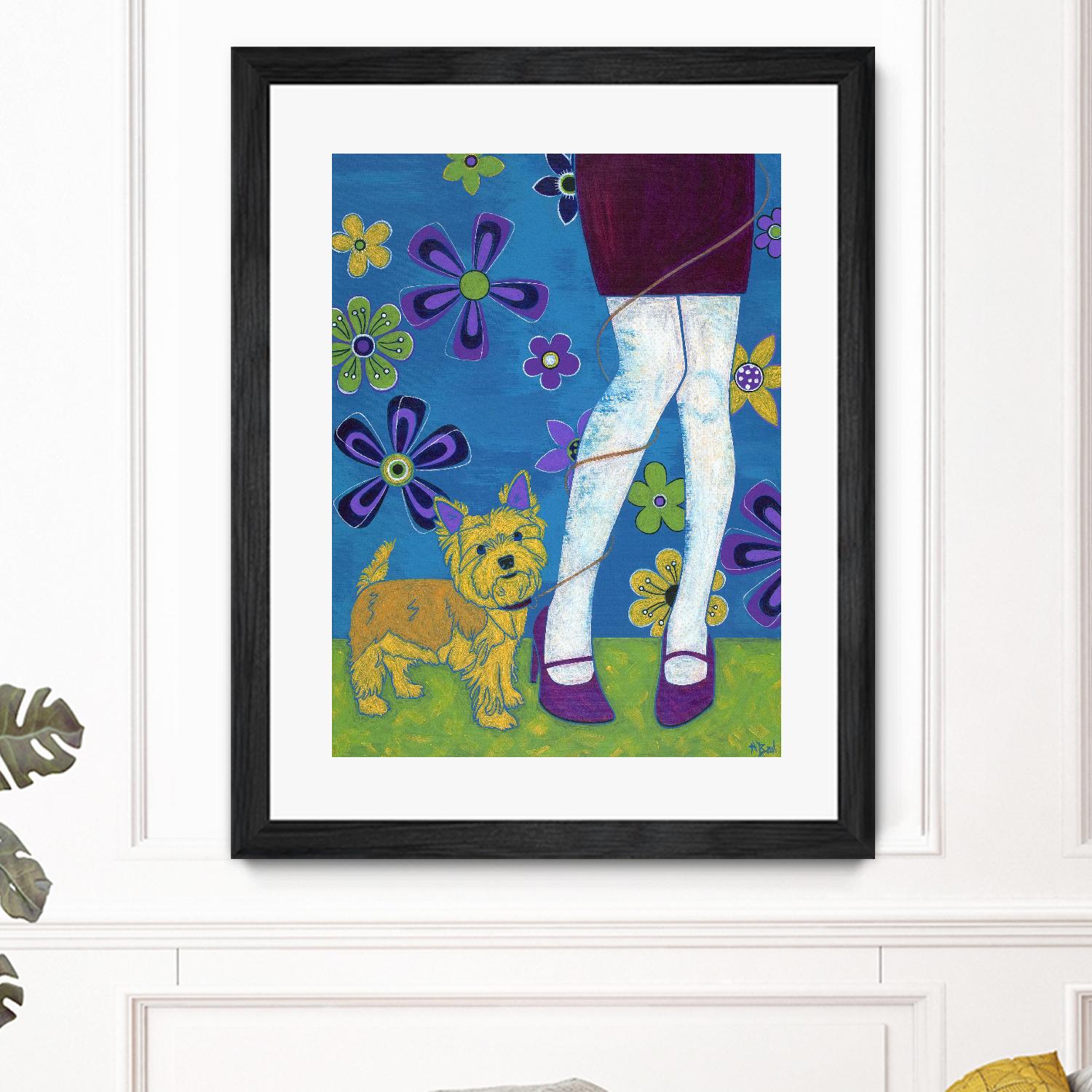 The Yorkie Fandango by Angela Bond on GIANT ART - multicolor animals; contemporary