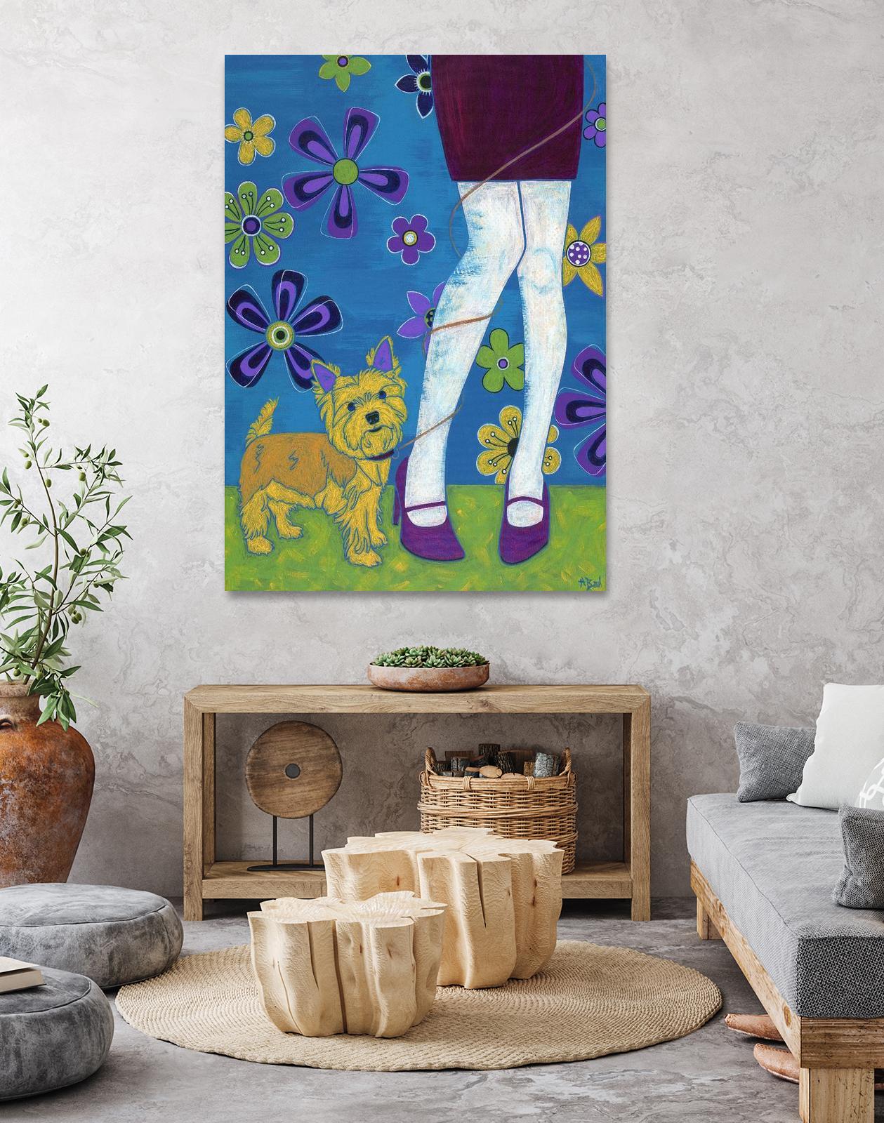 The Yorkie Fandango by Angela Bond on GIANT ART - multicolor animals; contemporary