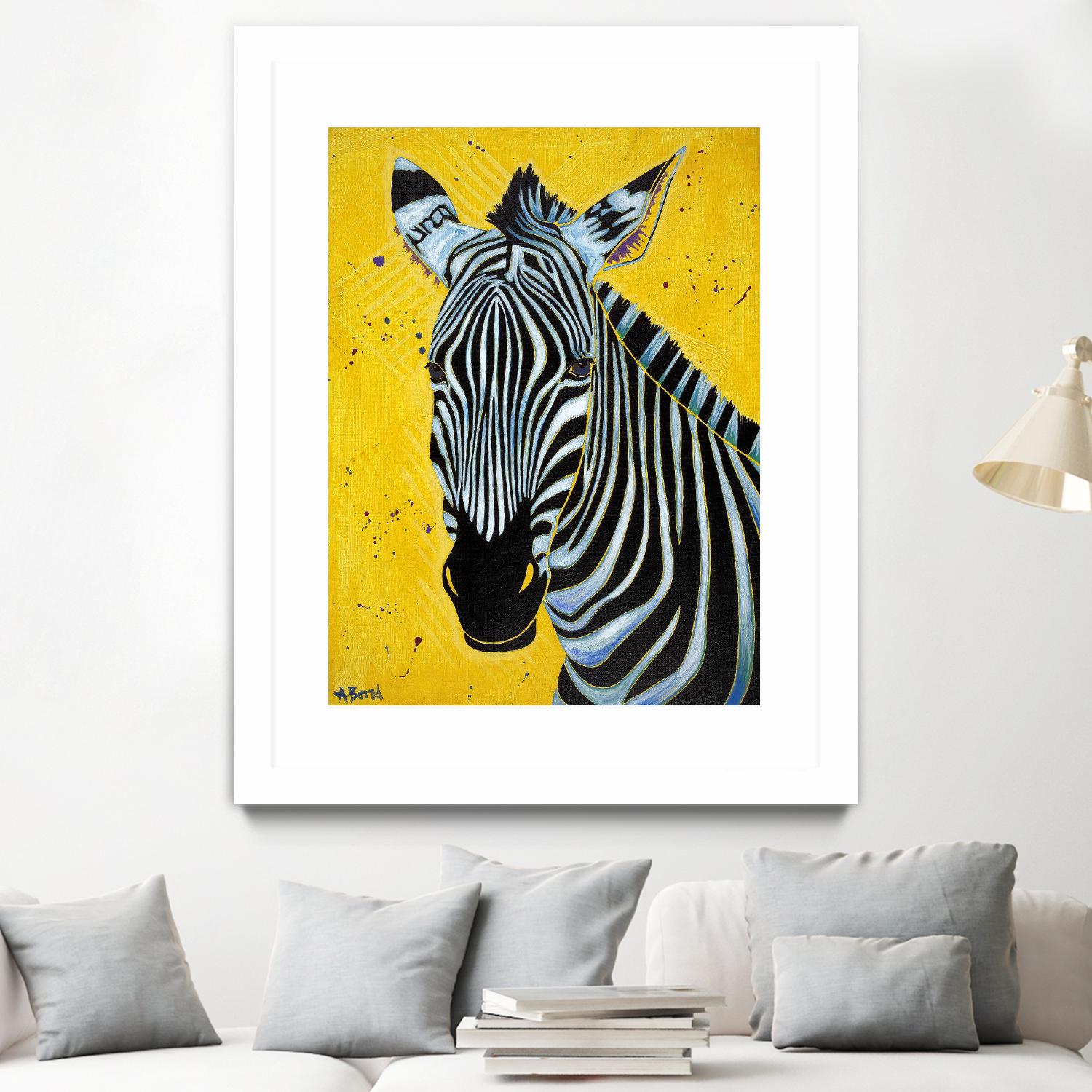 Zebra by Angela Bond on GIANT ART - multicolor animals; contemporary