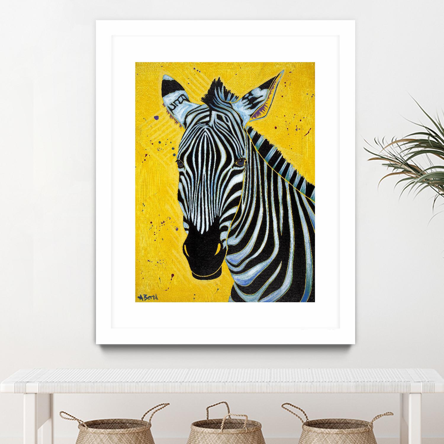 Zebra by Angela Bond on GIANT ART - multicolor animals; contemporary
