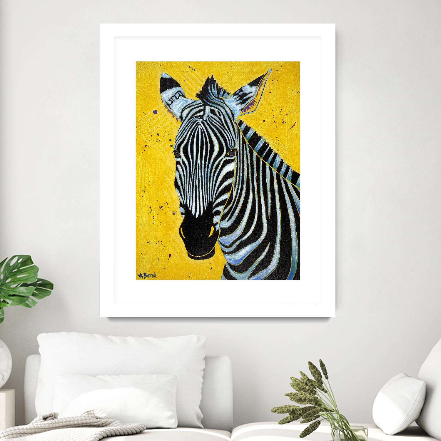 Zebra by Angela Bond on GIANT ART - multicolor animals; contemporary