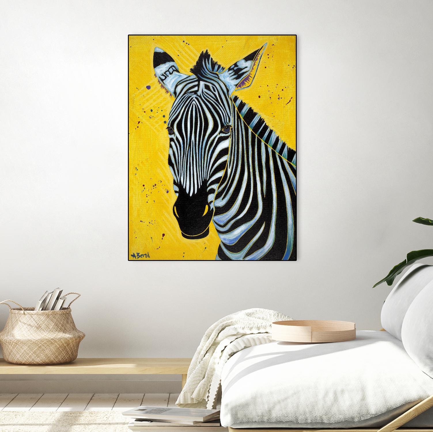 Zebra by Angela Bond on GIANT ART - multicolor animals; contemporary