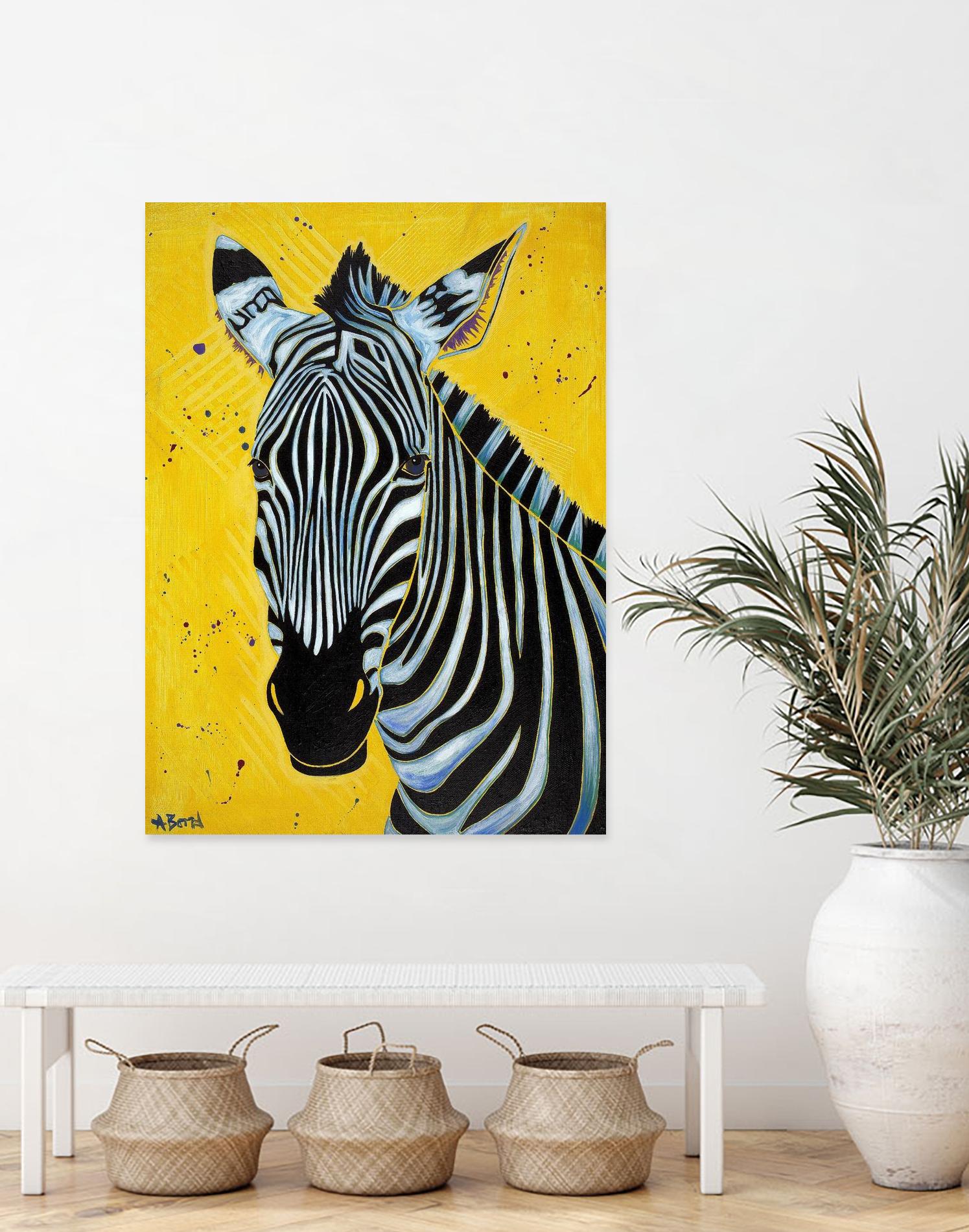 Zebra by Angela Bond on GIANT ART - multicolor animals; contemporary