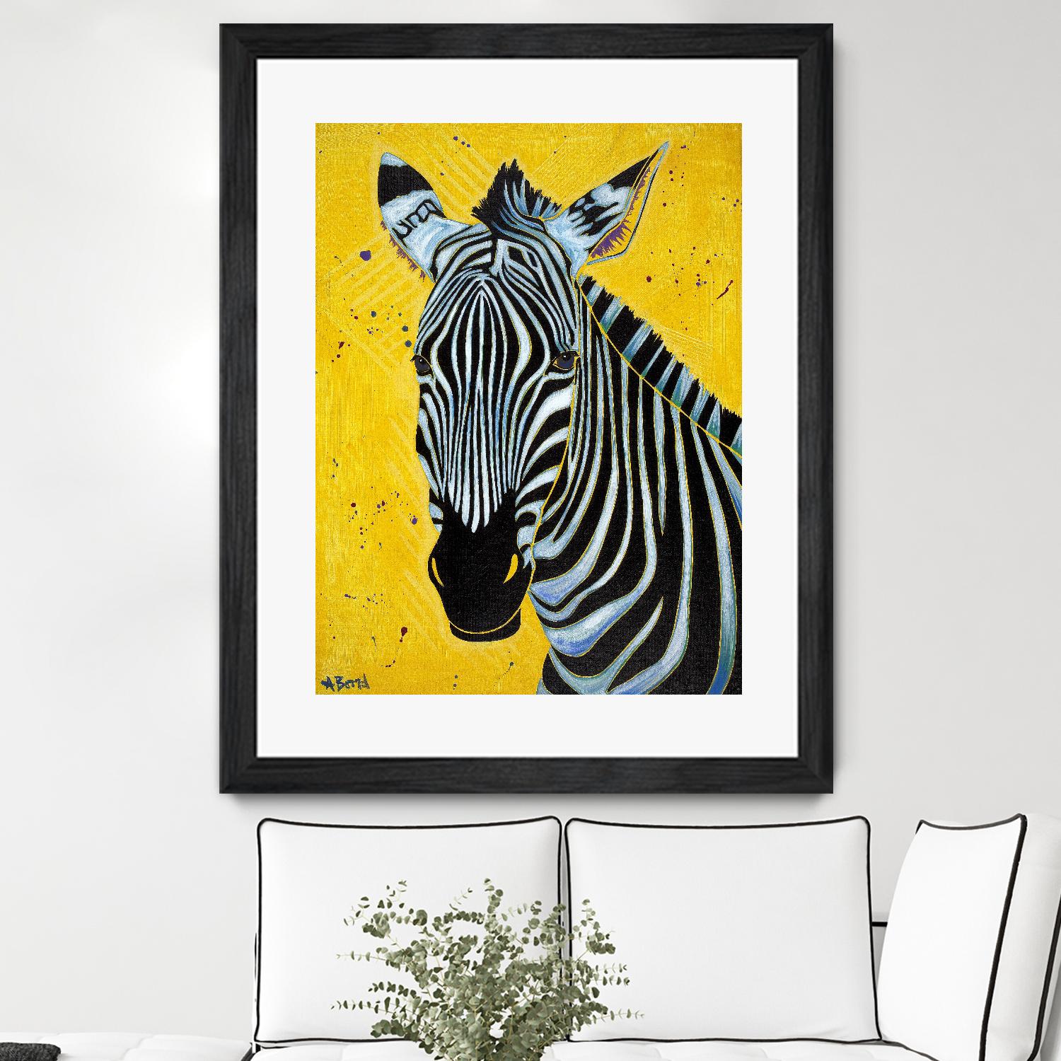 Zebra by Angela Bond on GIANT ART - multicolor animals; contemporary