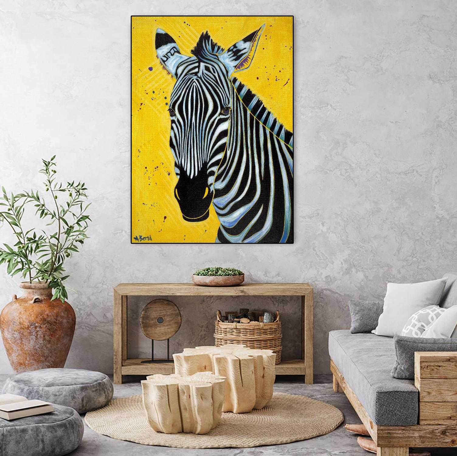 Zebra by Angela Bond on GIANT ART - multicolor animals; contemporary