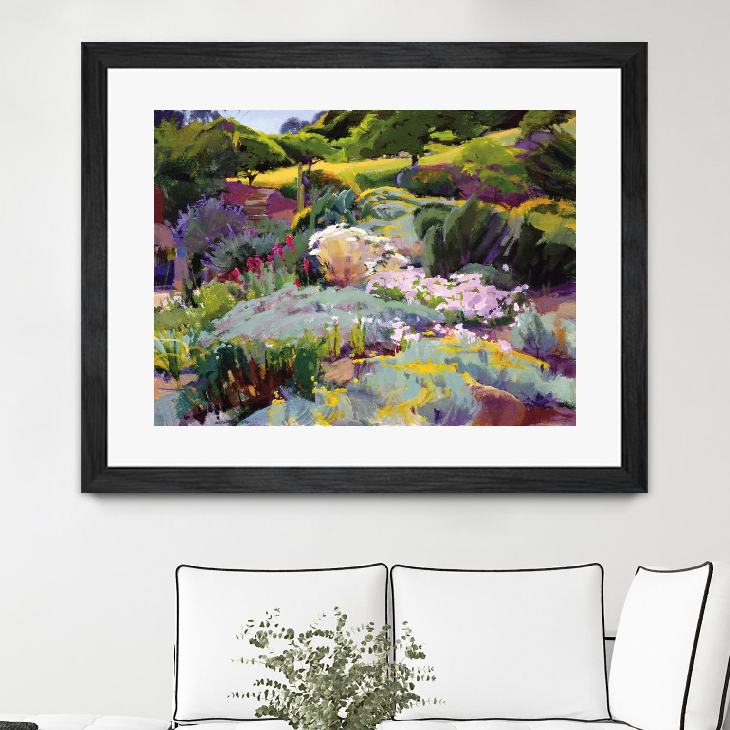 Hillside Garden by Marcia Burtt on GIANT ART - multicolor landscapes; contemporary