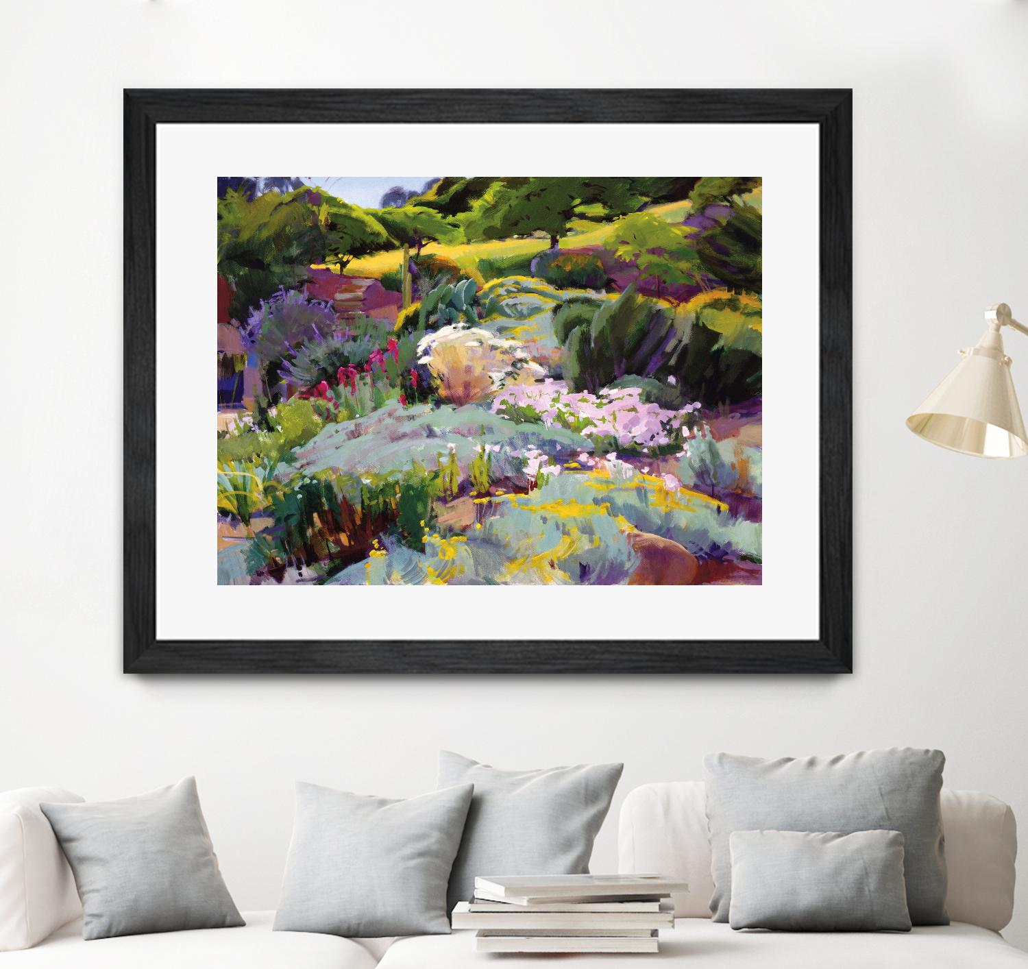 Hillside Garden by Marcia Burtt on GIANT ART - multicolor landscapes; contemporary