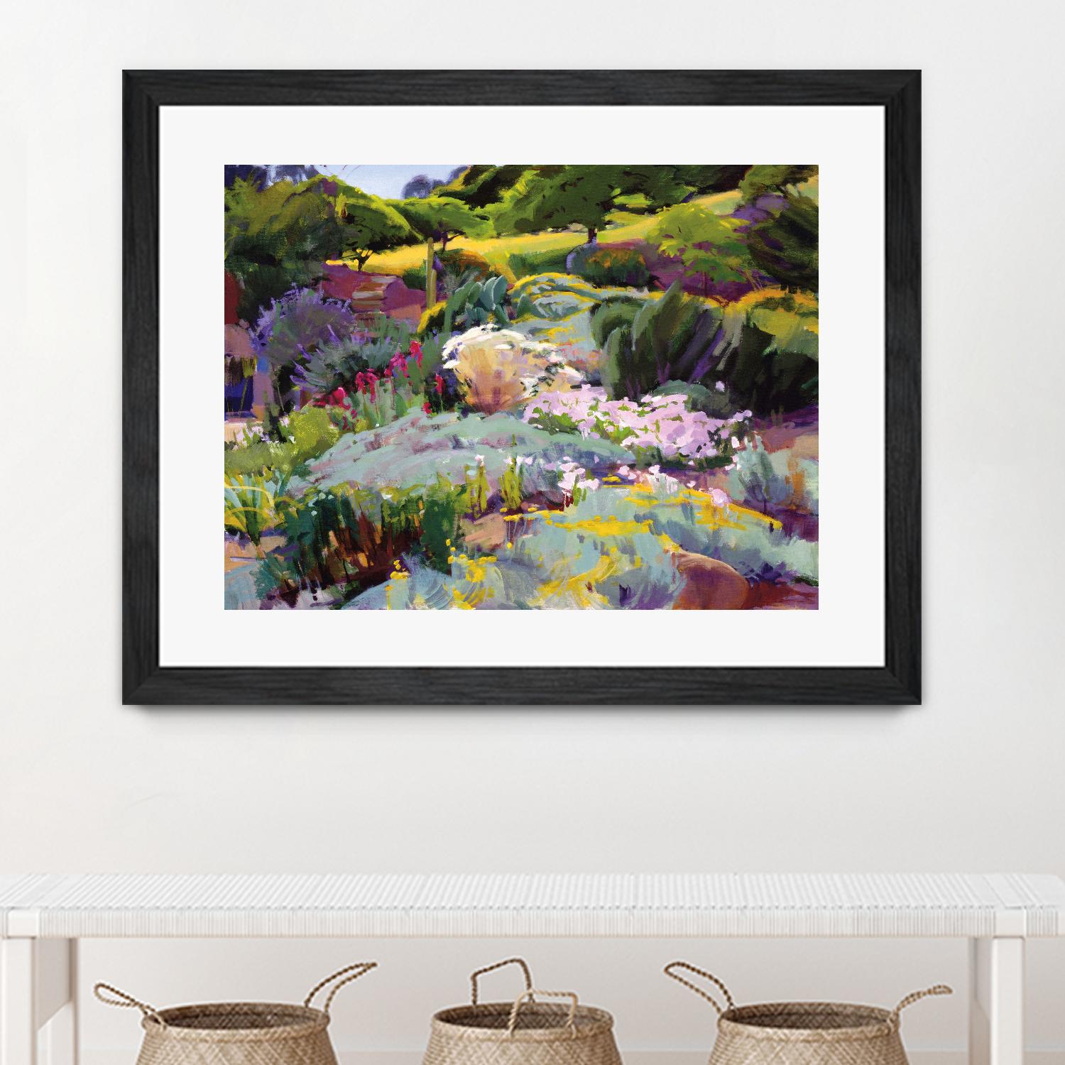 Hillside Garden by Marcia Burtt on GIANT ART - multicolor landscapes; contemporary