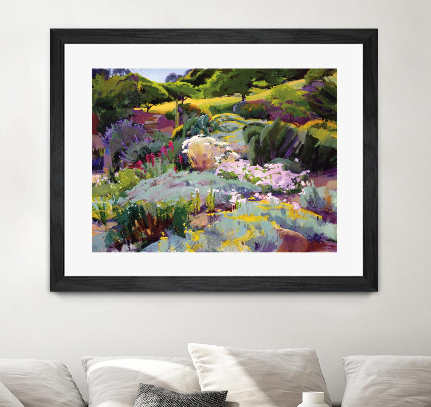 Hillside Garden by Marcia Burtt on GIANT ART - multicolor landscapes; contemporary