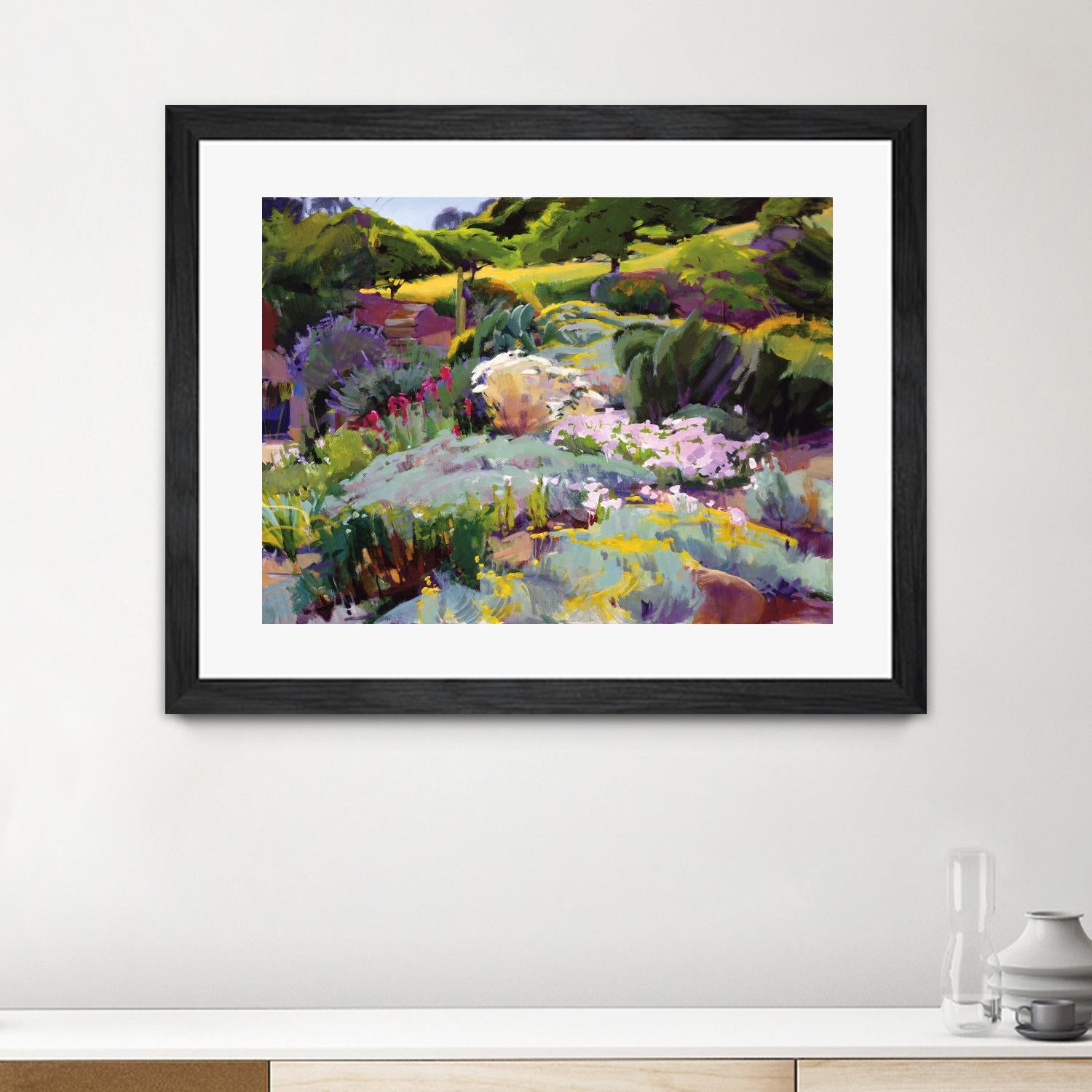Hillside Garden by Marcia Burtt on GIANT ART - multicolor landscapes; contemporary