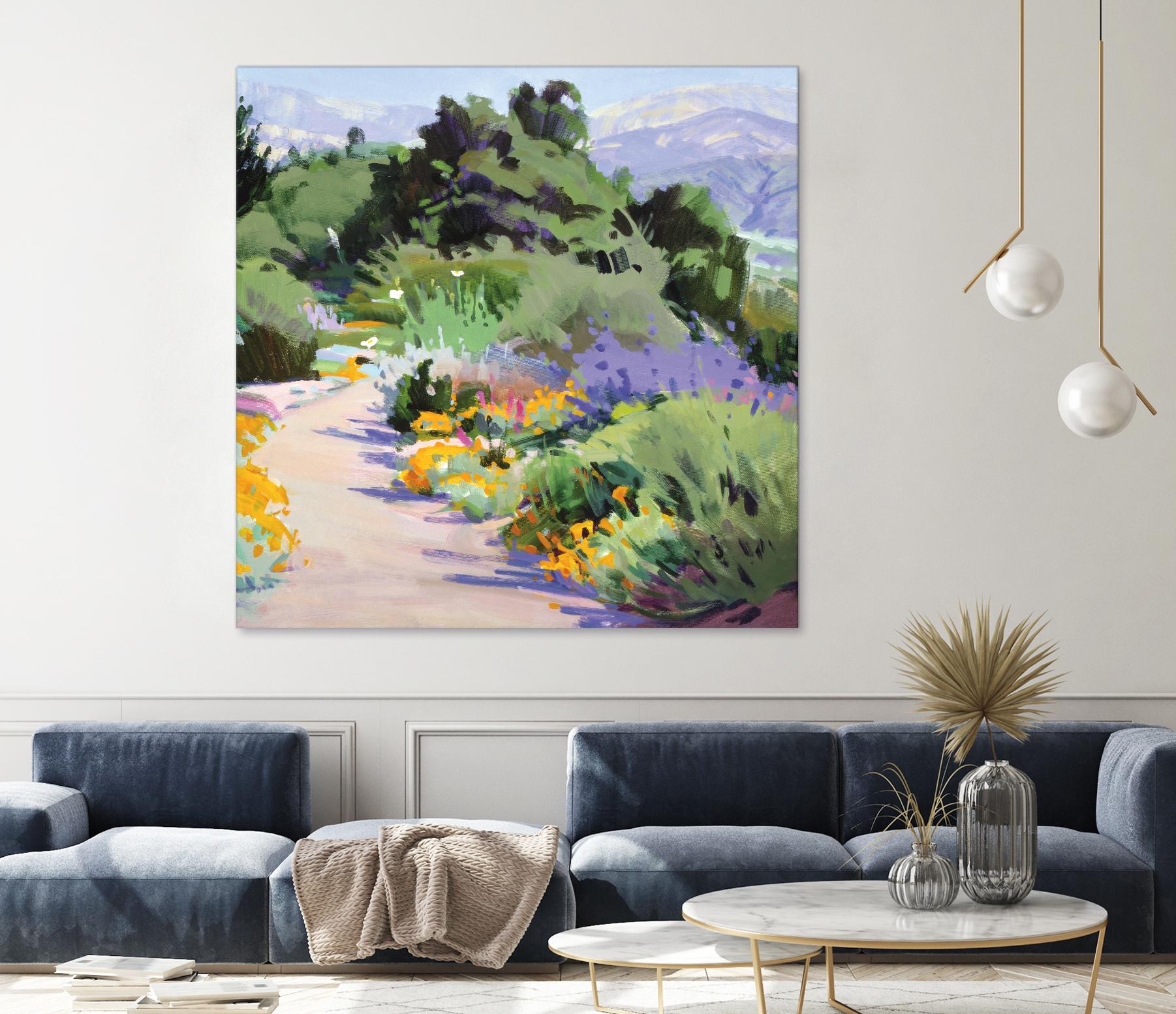 Path through the Poppies by Marcia Burtt on GIANT ART - multicolor landscapes; contemporary